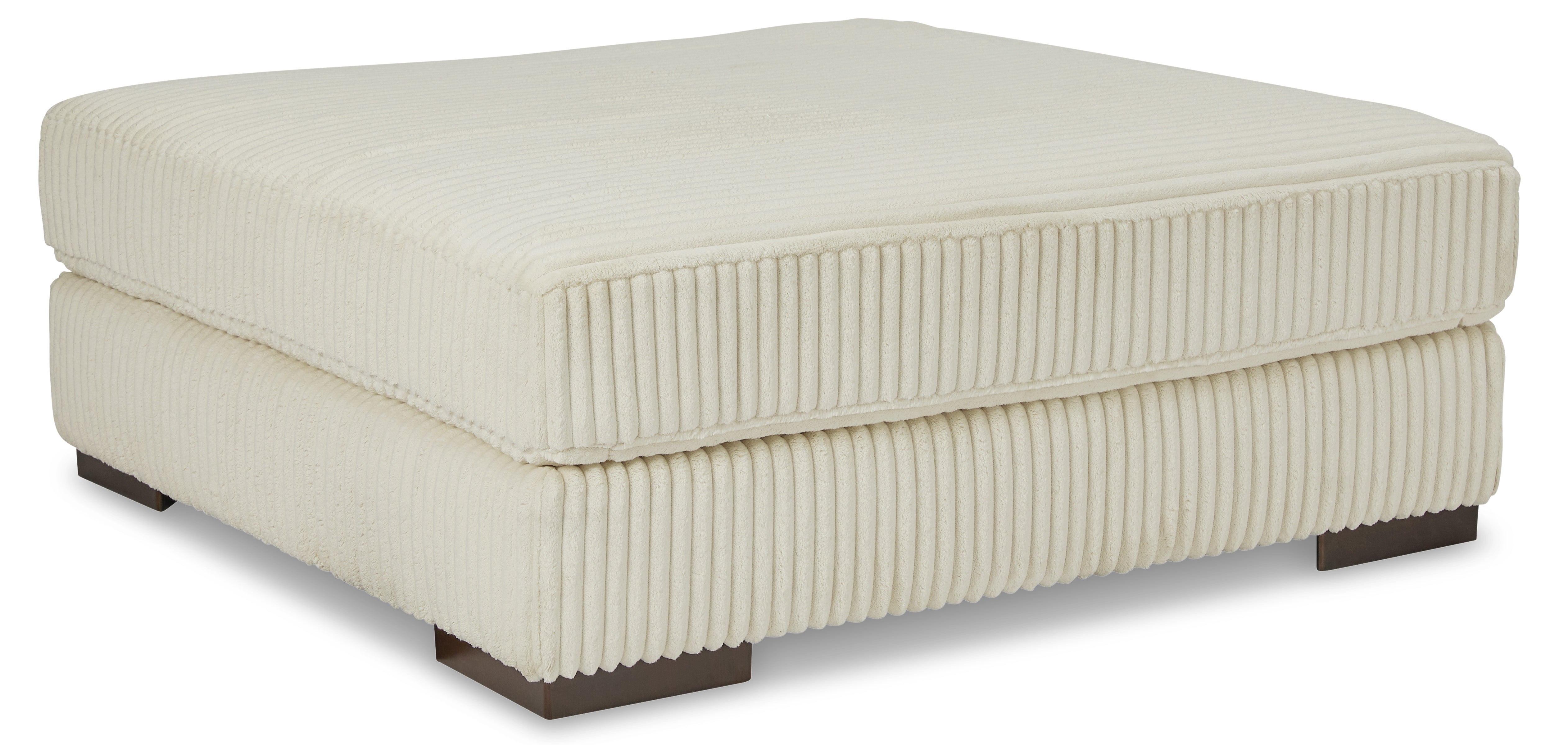 Lindyn Oversized Ottoman Ivory Fabric