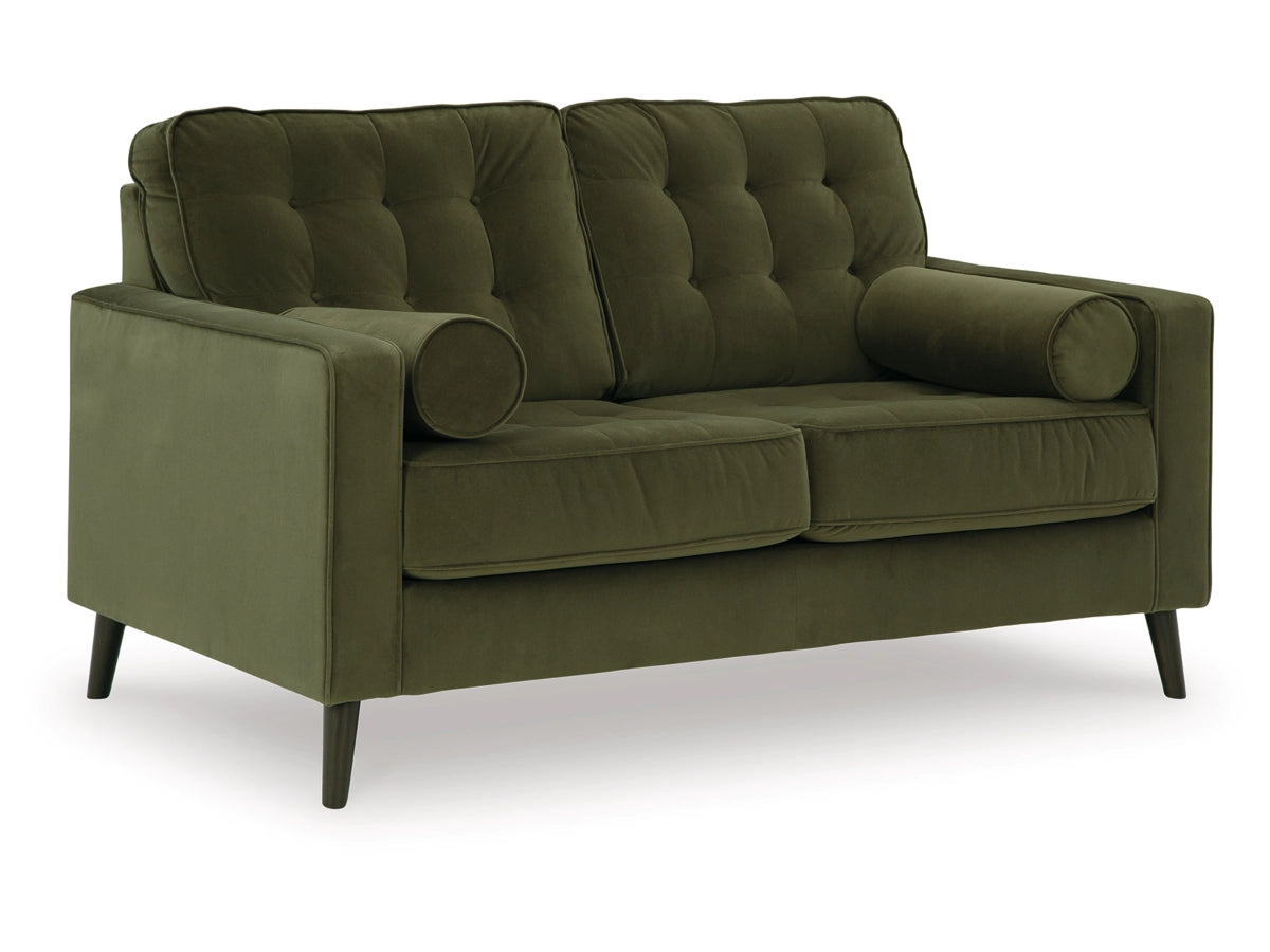 Reveon Lakes Velvet Loveseat – Olive