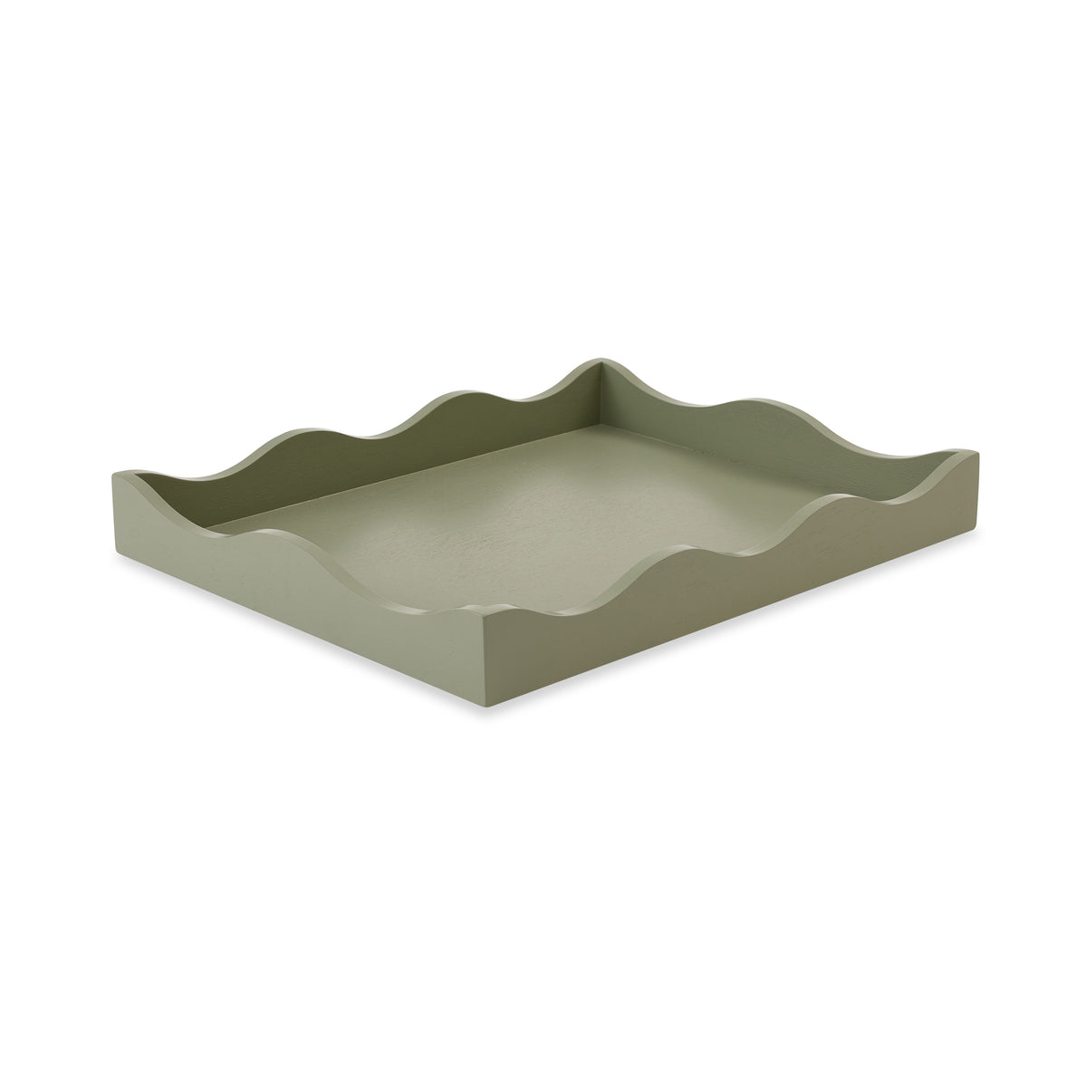 Carey Sage Rectangle Wavy Tray
