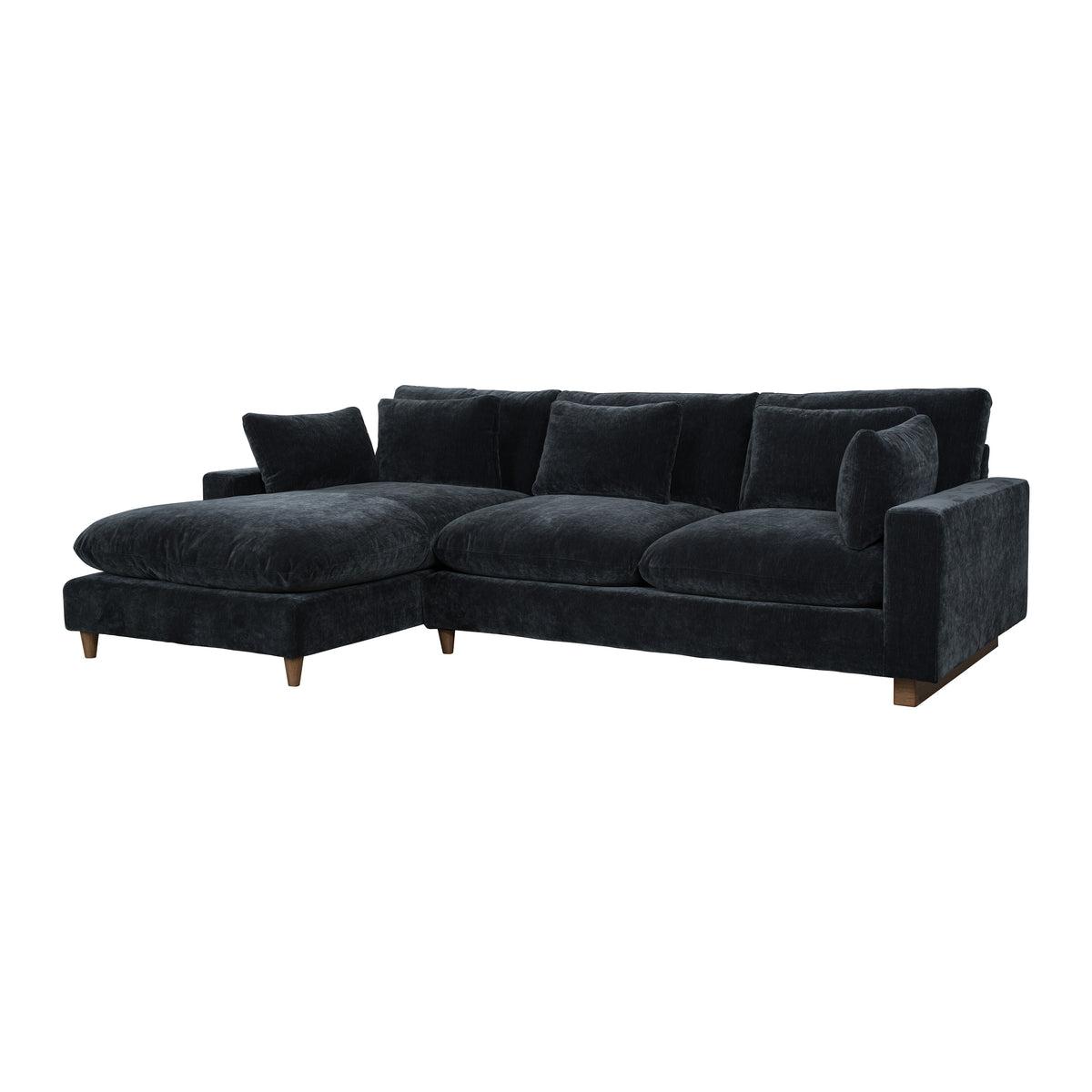 Whitby Manor 3-Seater Velvet Chaise Lounge – Twilight