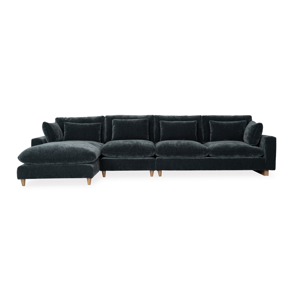 Whitby Manor 4-Seater Velvet Chaise Lounge – Twilight