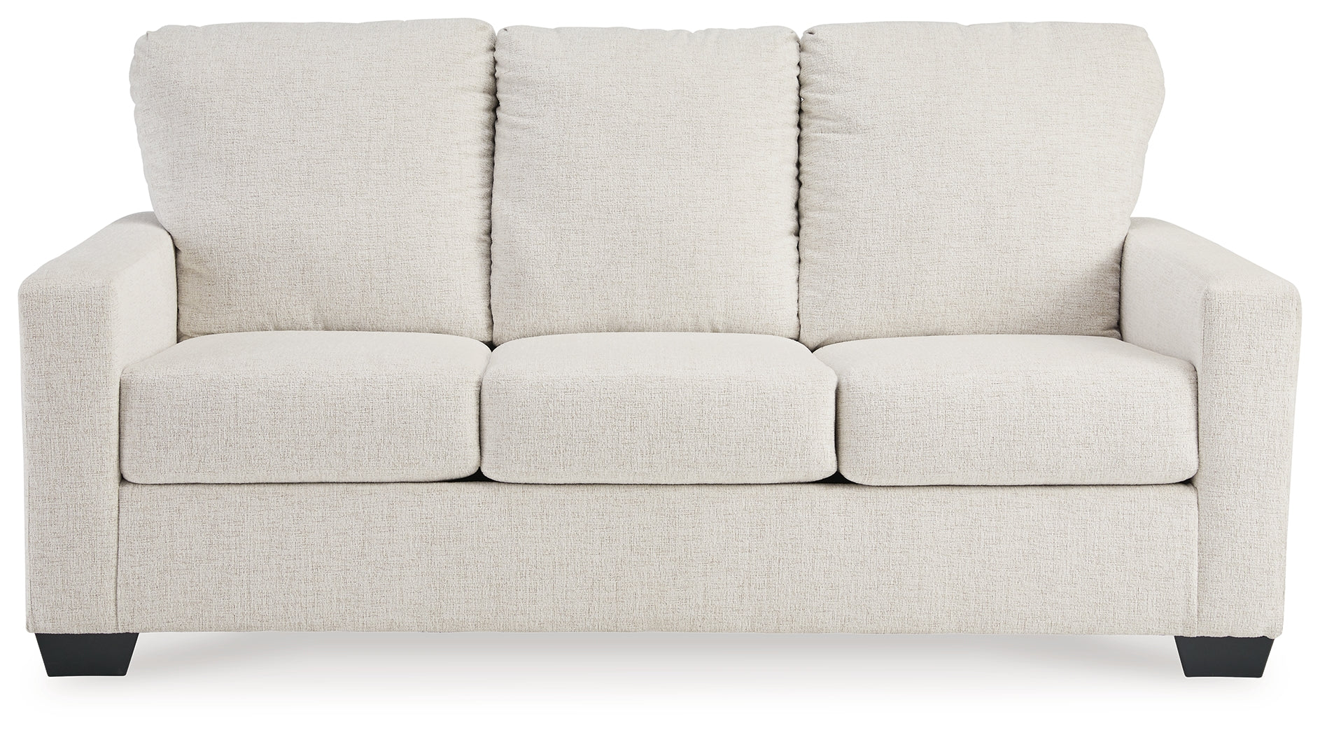 Rannis Full Sofa Bed in Snow Fabric – Memory Foam Mattress
