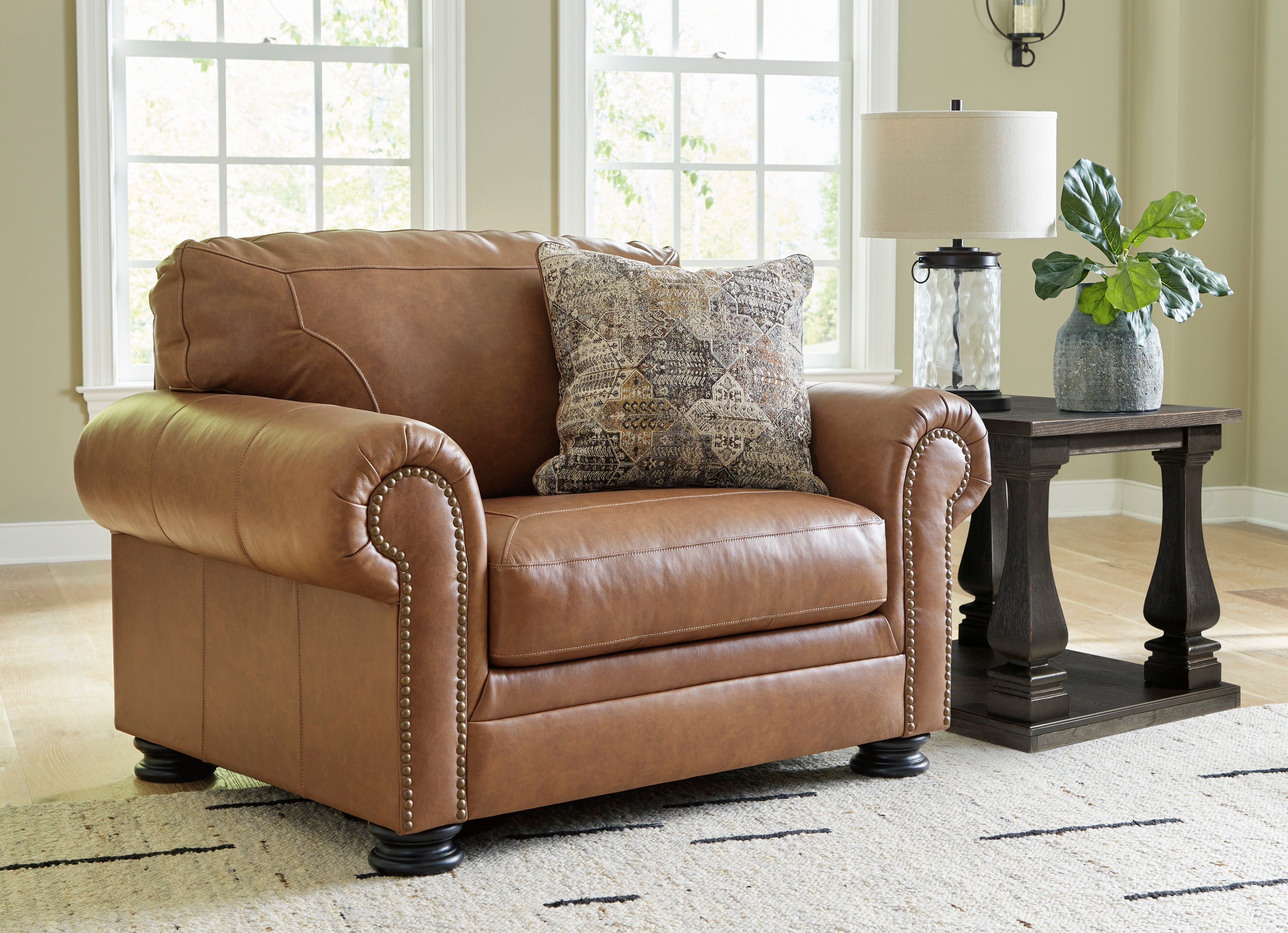 Carianna Sofa Chair and A Half Caramel Leather