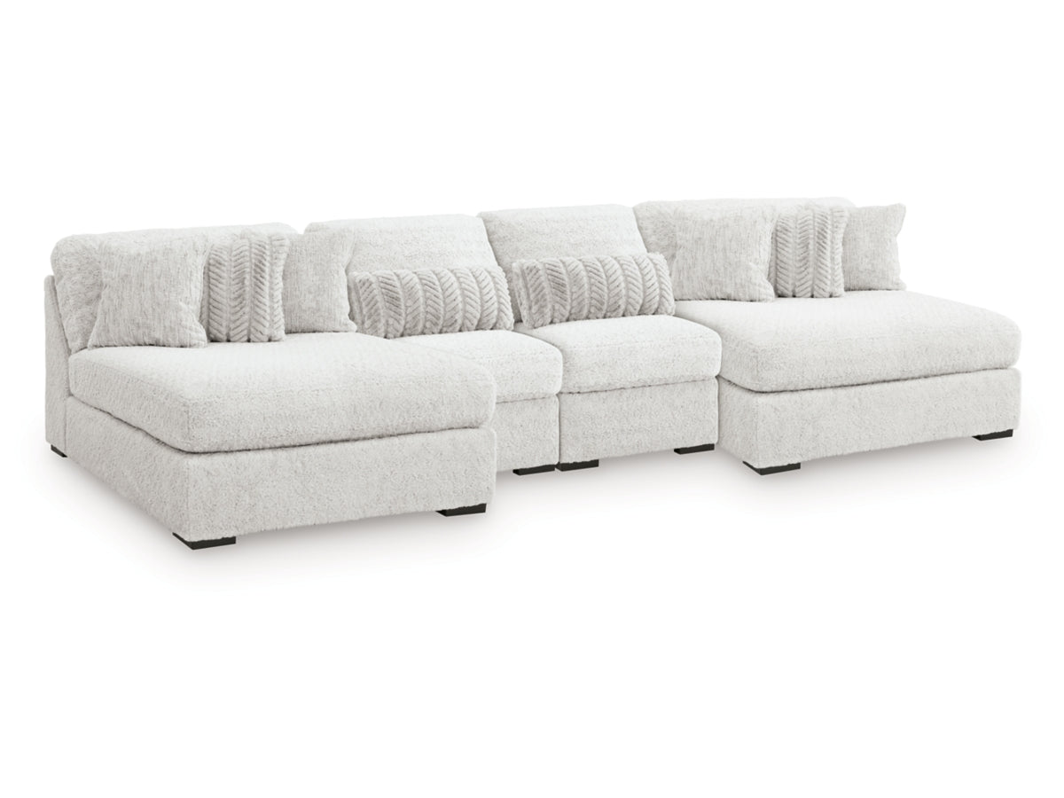 Snodoodle 4-Piece Modular Sectional with Double Chaise – Arctic