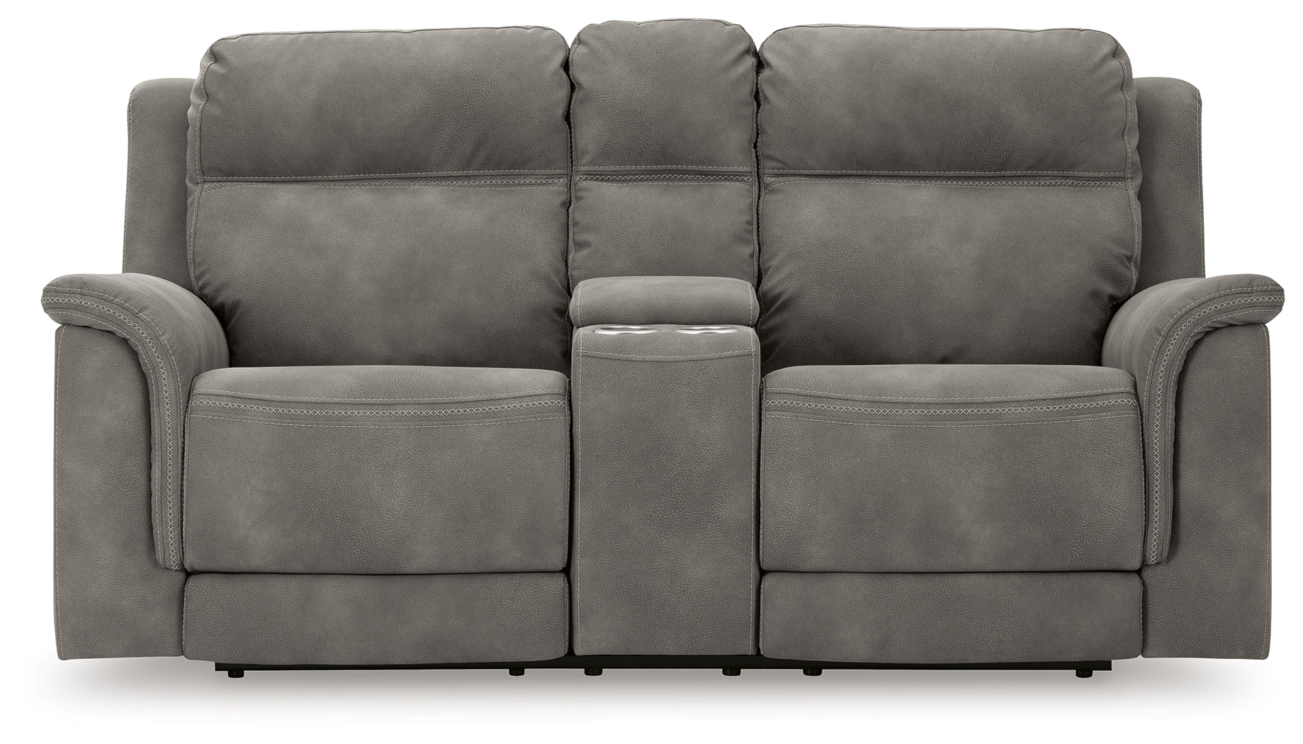 Next-Gen DuraPella Power Reclining Loveseat with Console – Classic Style in Slate