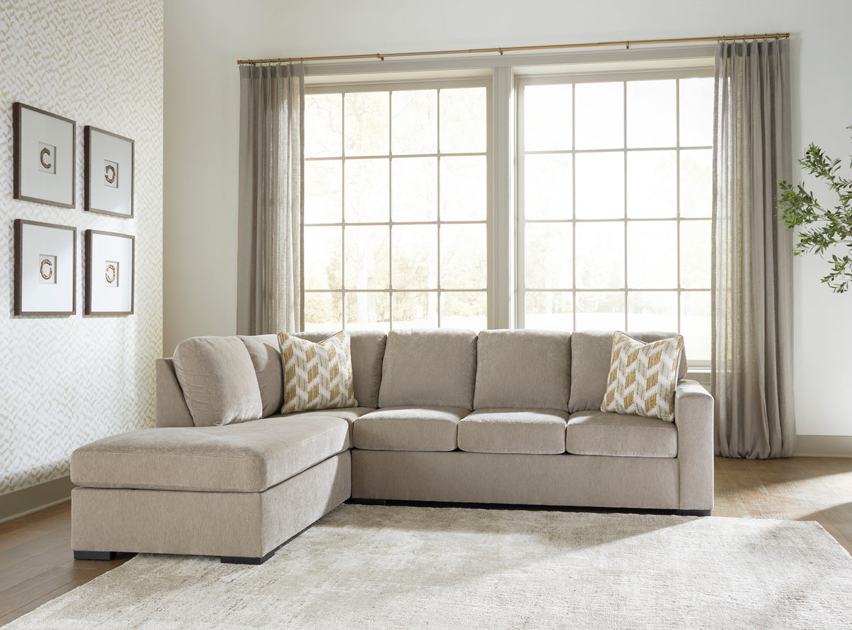 MaKaylen 5 Seater Sectional Sofa Bed with Chaise - Stone