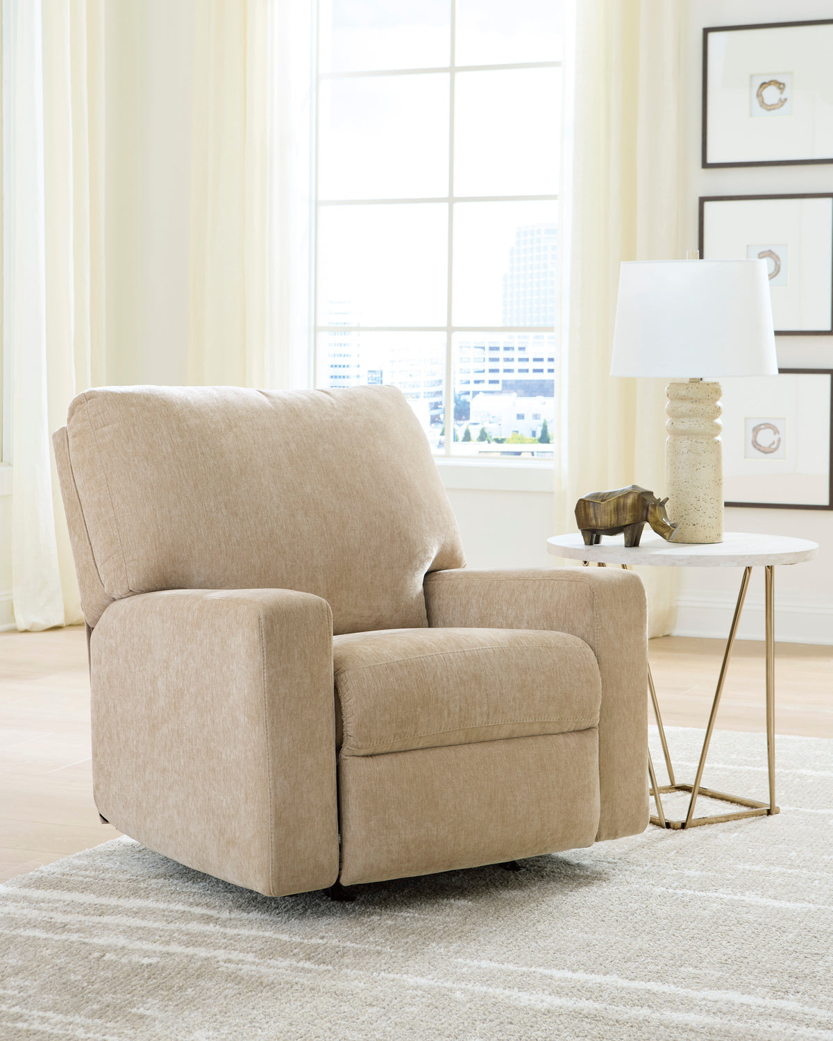 MaKaylen Rocker Recliner - Almond
