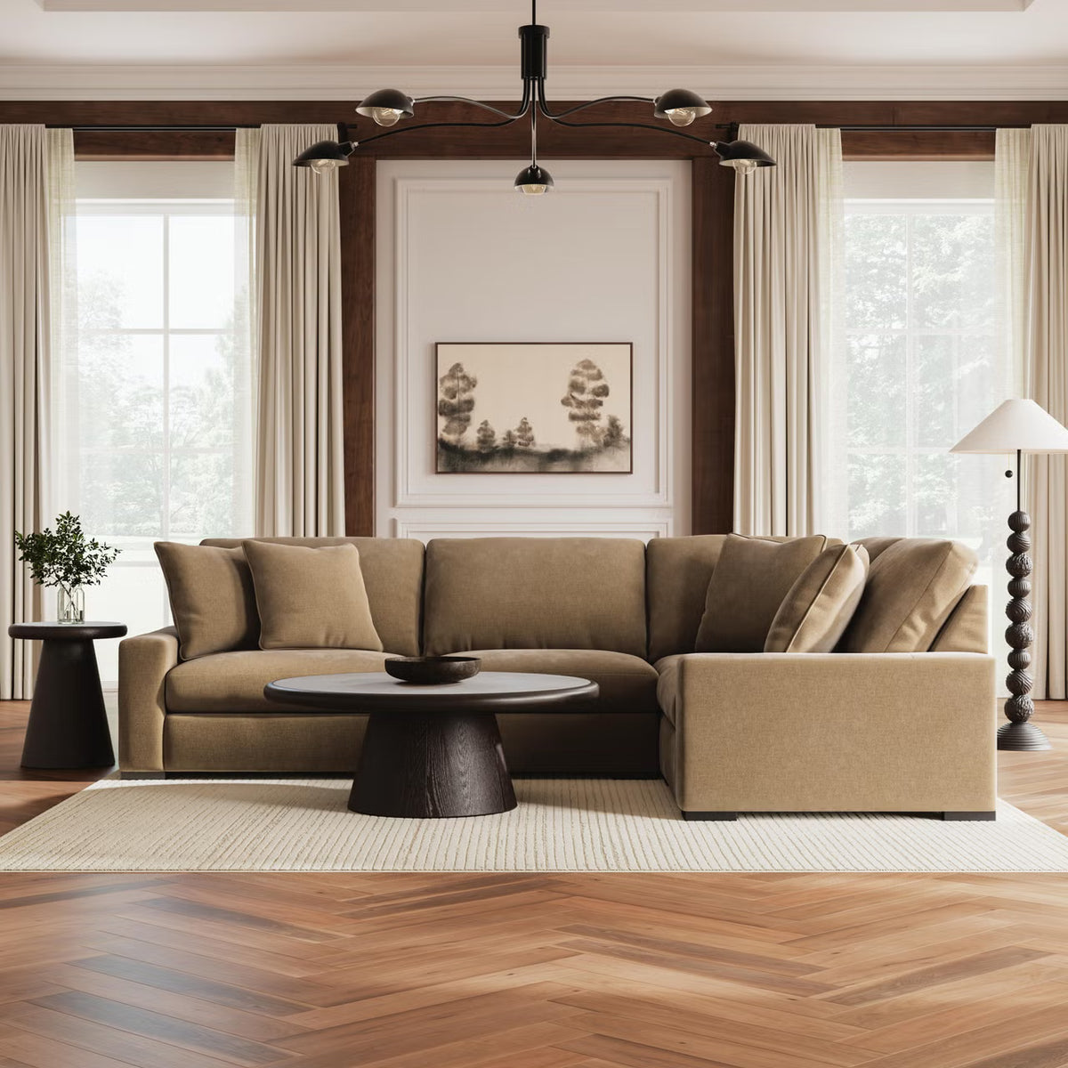 Calden Corner Sofa – Sable