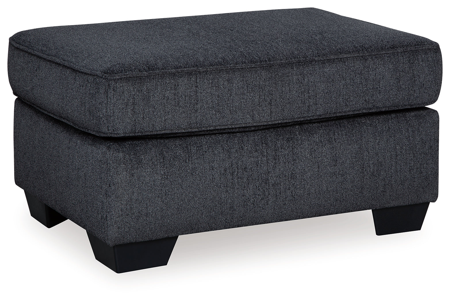 Altari Ottoman in Slate Fabric