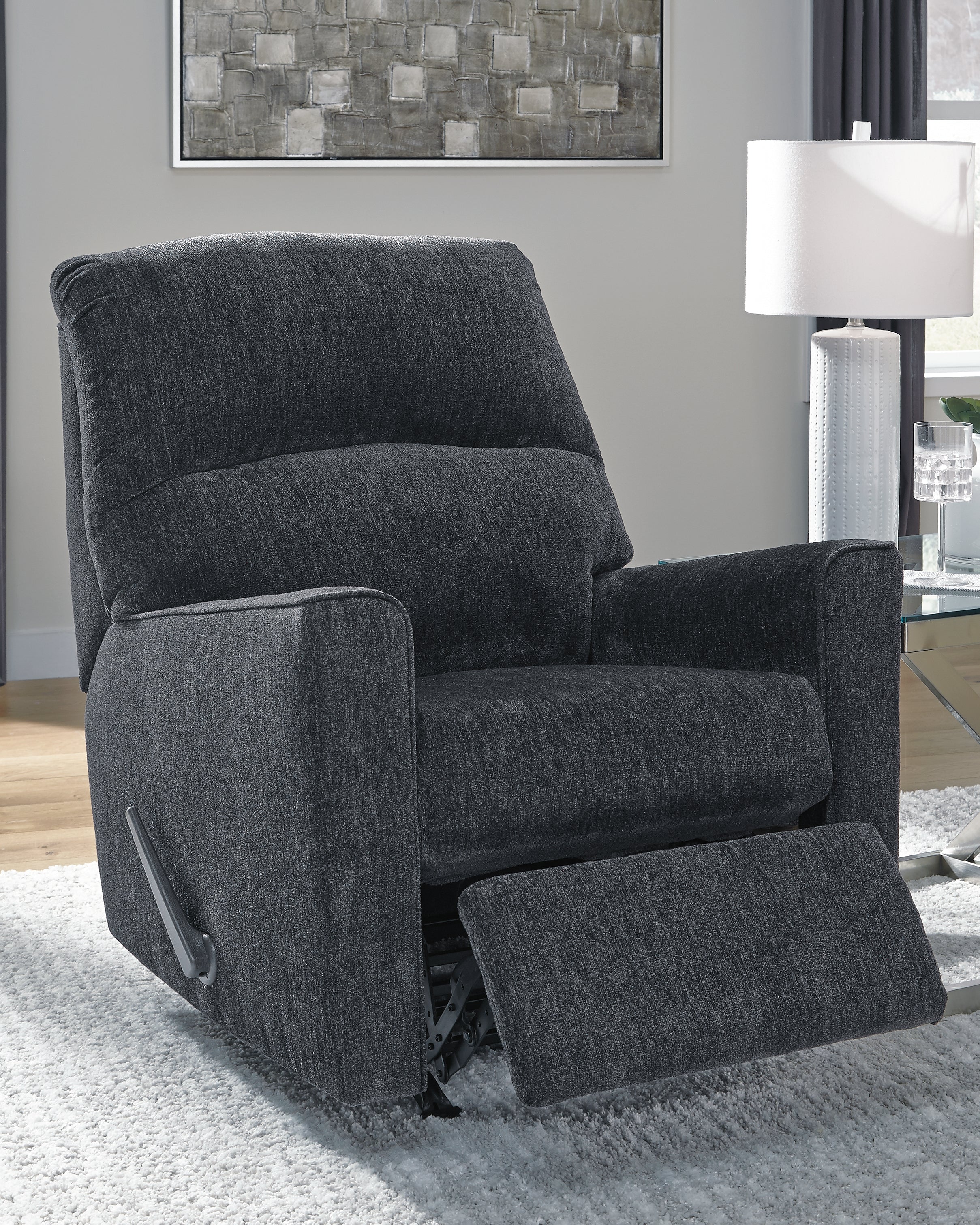 Altari Rocker Recliner in Slate Fabric