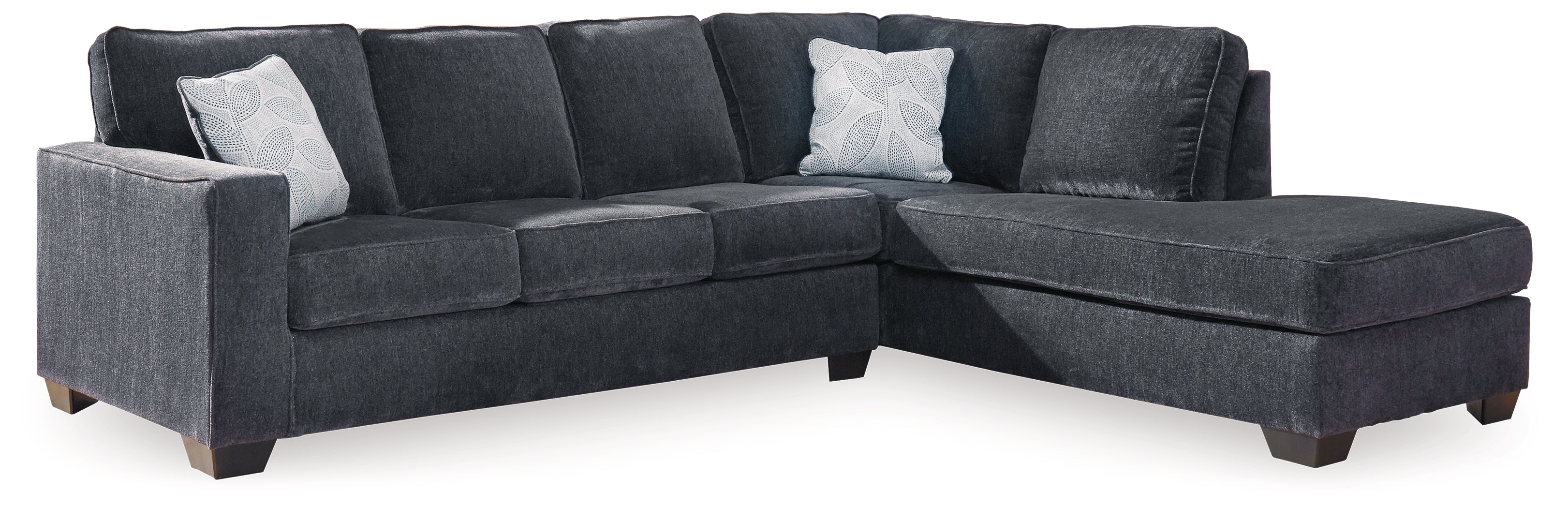 Altari Right-Hand Facing Chaise Lounge in Slate Fabric