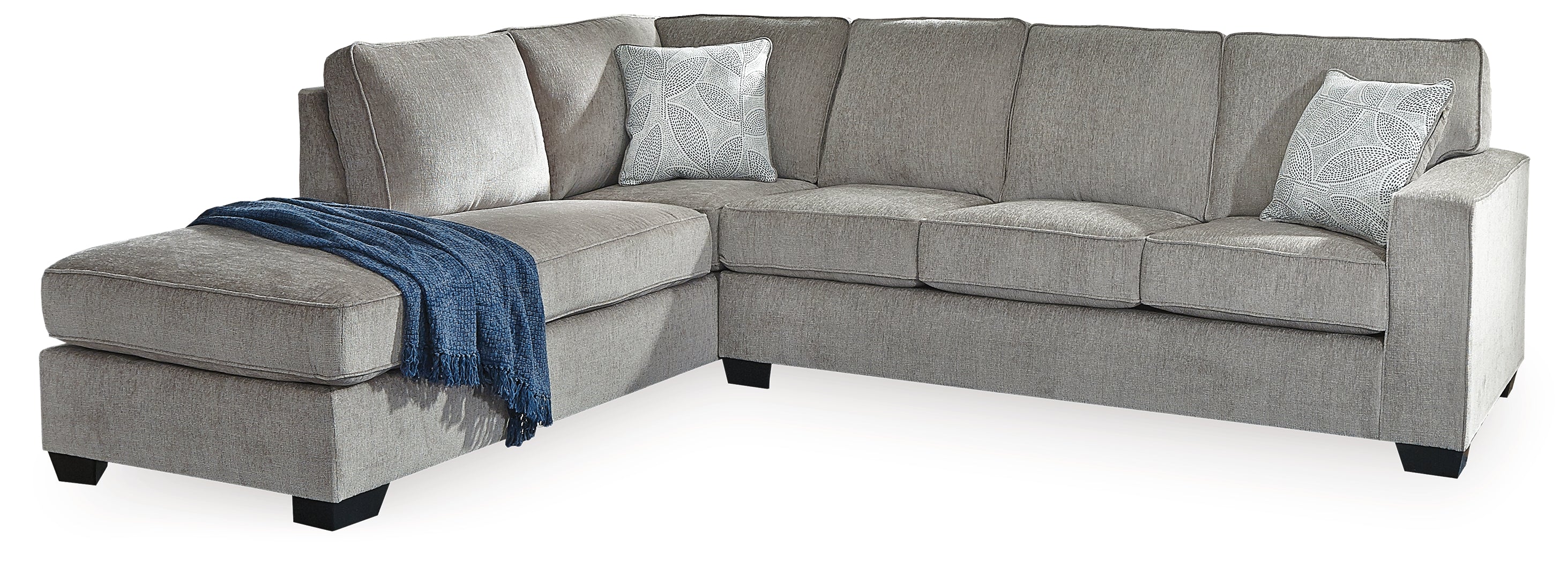 Altari 2-Piece Sleeper Sectional with Left-Arm Facing Chaise in Alloy Fabric