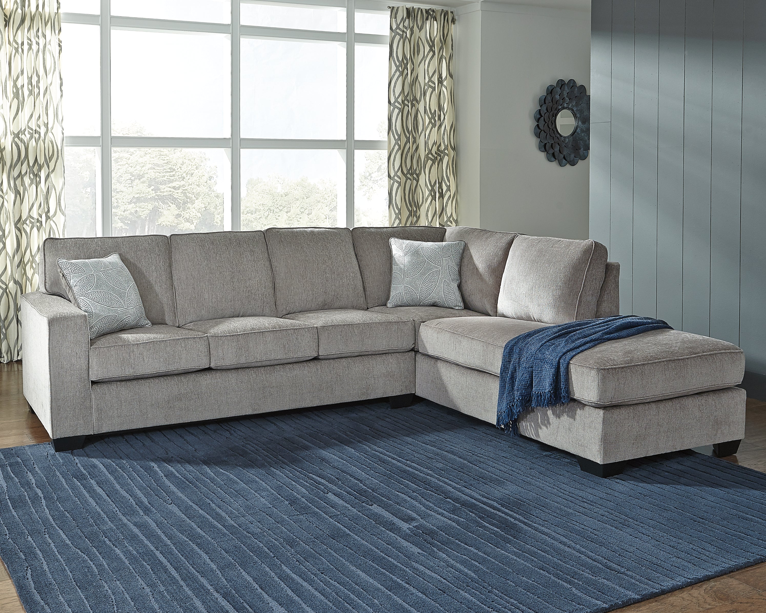 Altari Right-Hand Facing Chaise Lounge in Alloy Fabric