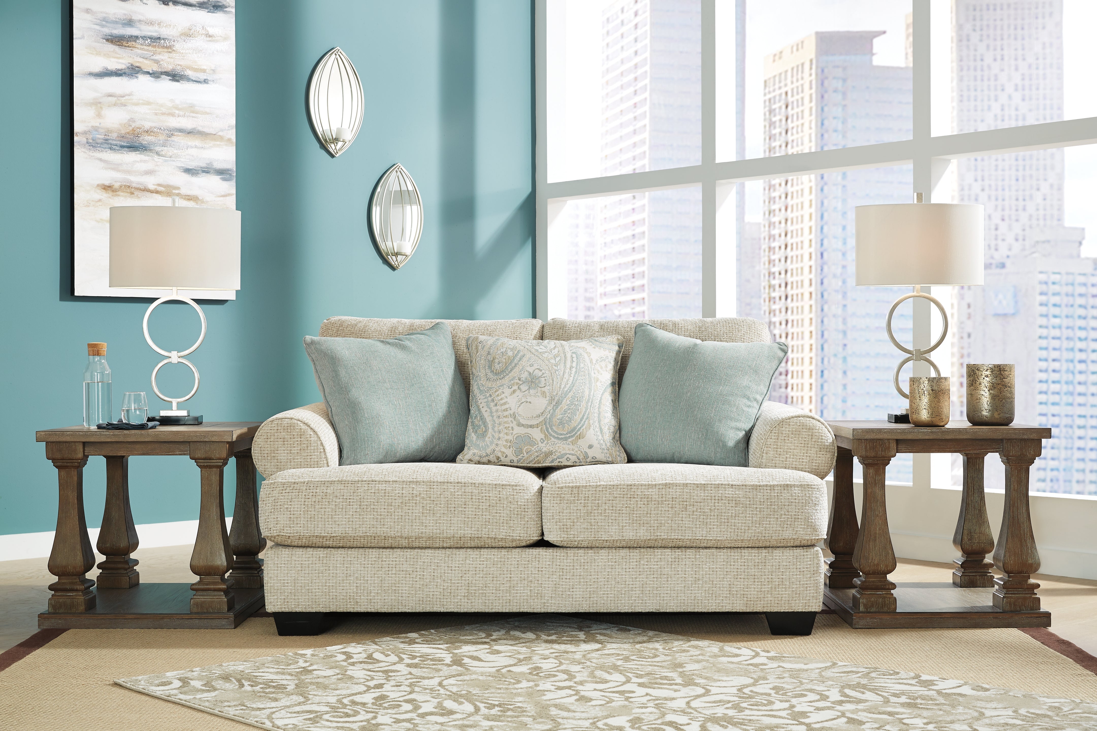 Monaghan 2-Seater Sofa in Sandstone Fabric