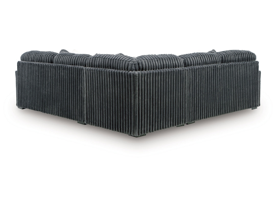 Midnight-Madness 5 Seater Fabric Sectional – Gunmetal