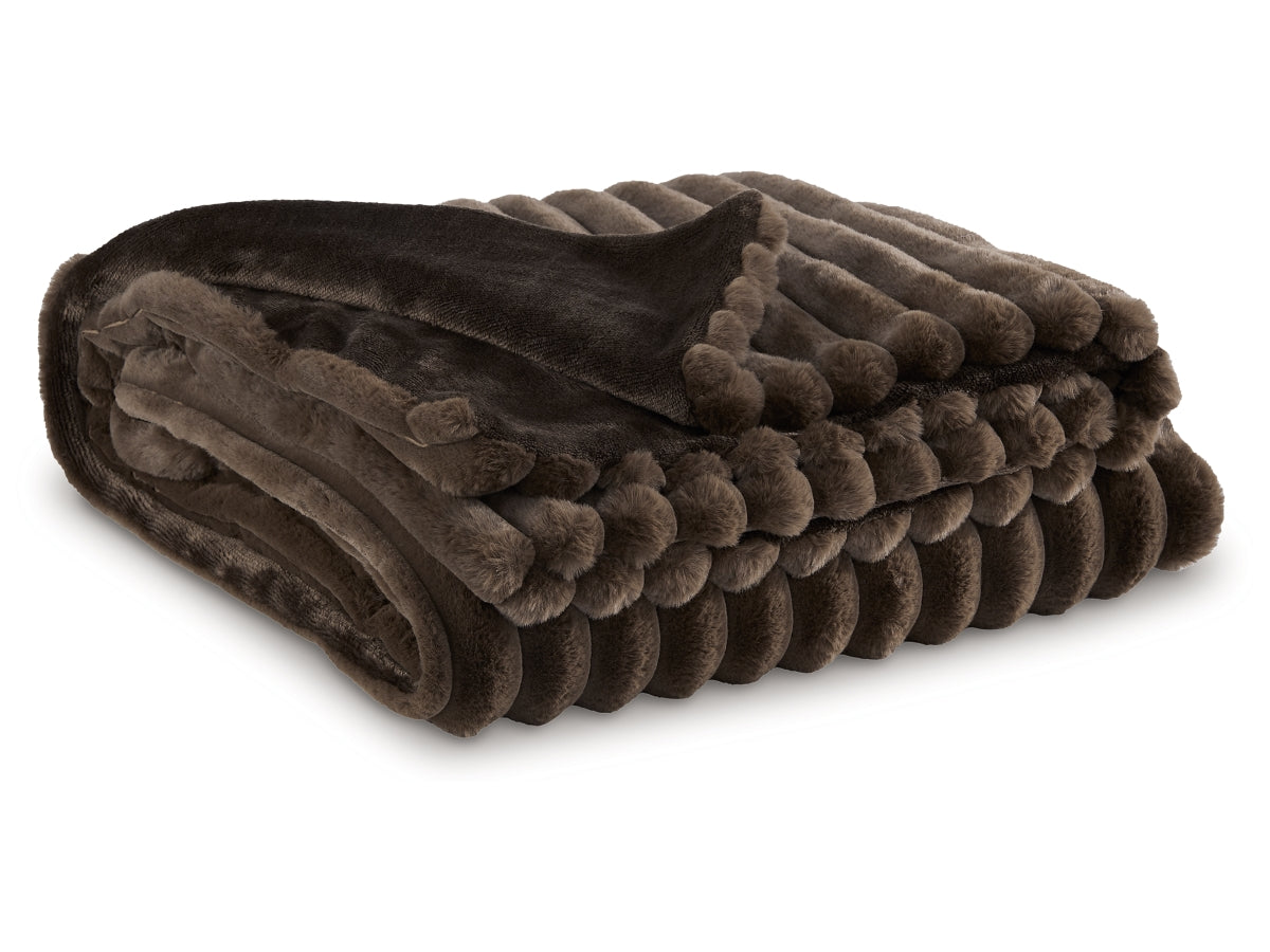 Alsonwell Faux Fur Throw Blanket - Brown