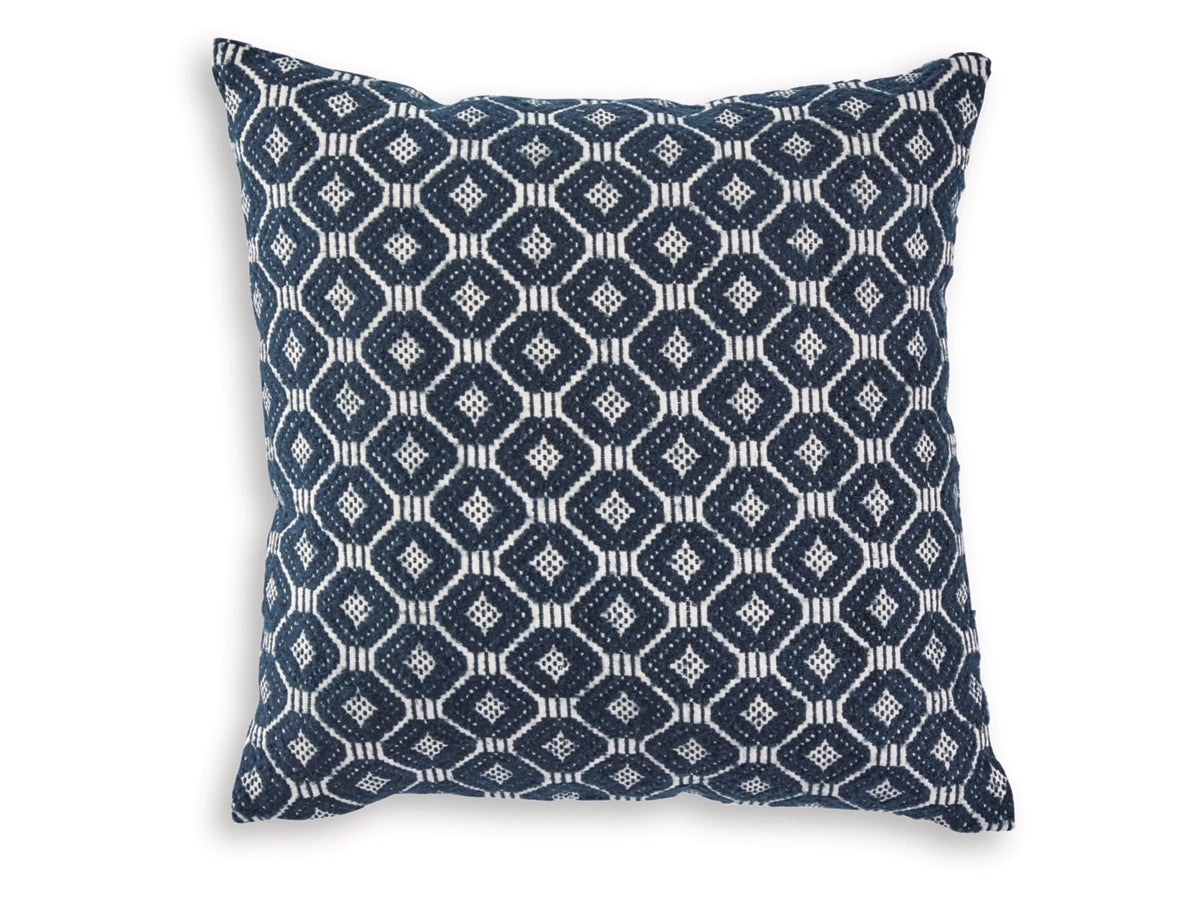 Abra Geometric Accent Pillow – Black & Ivory