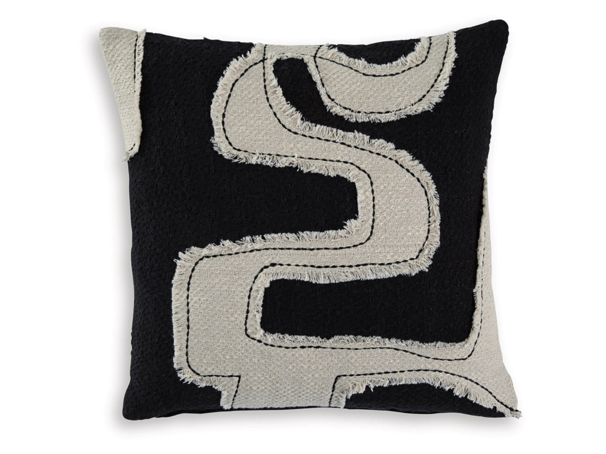 Veerbank Embroidered Abstract Accent Pillow