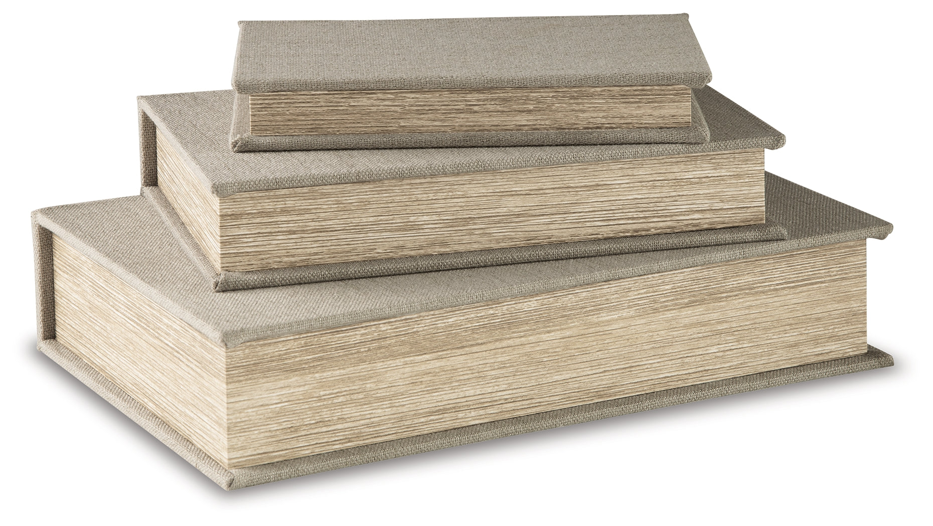 Jolina Decorative Keepsake Box Set – Linen (Set of 3)