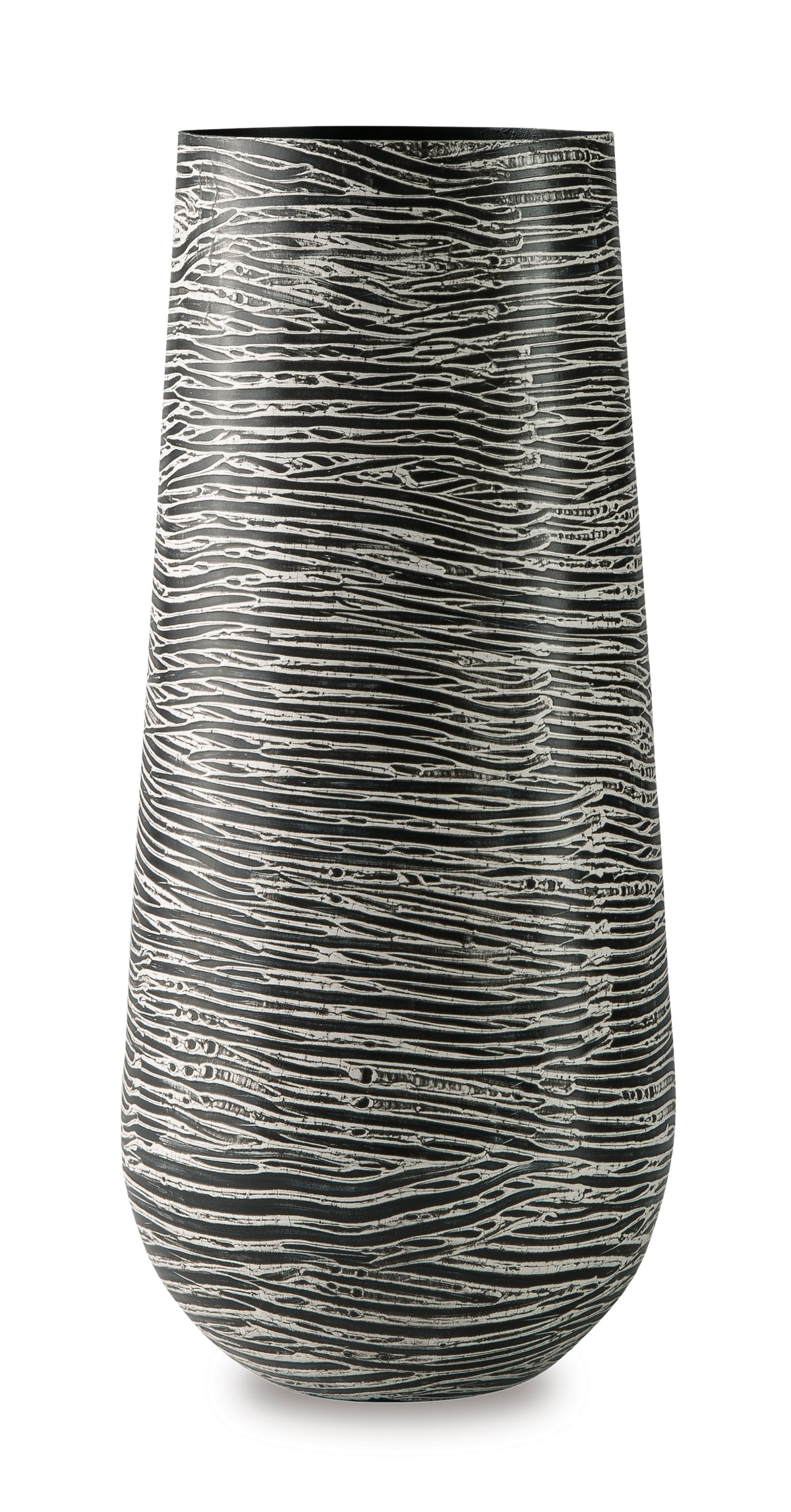 Fynn Cut Glass Vase – Antique Grey