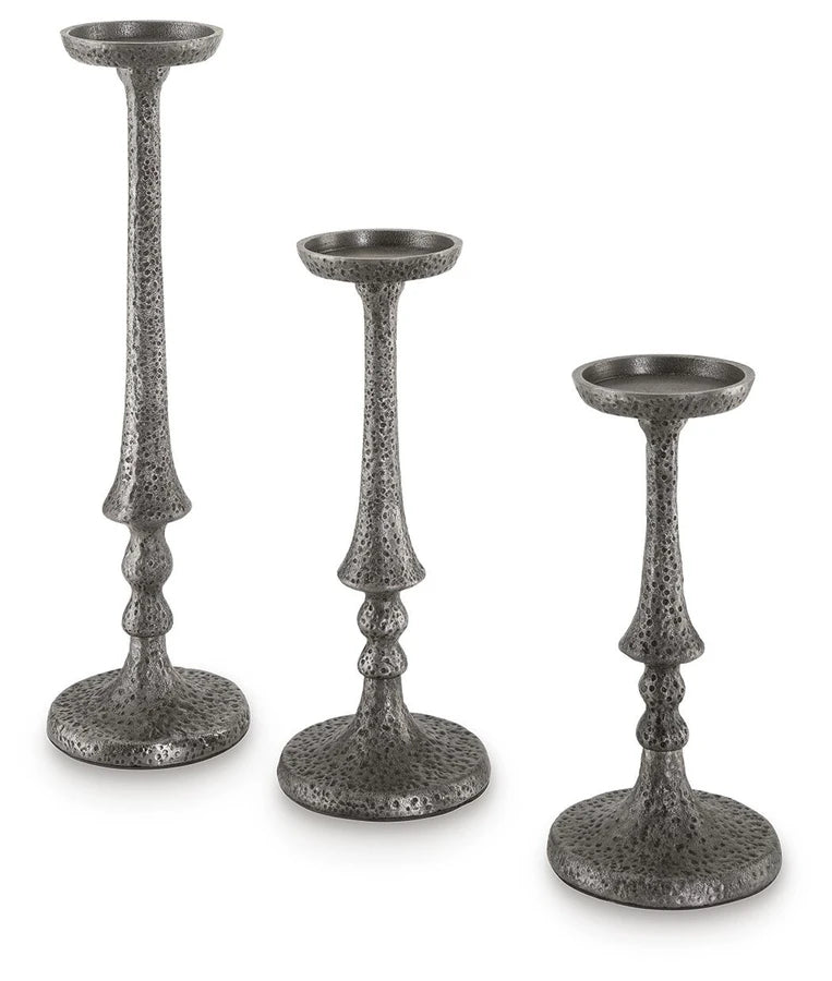 Eravell Cast Aluminium Candle Holder Set of 3