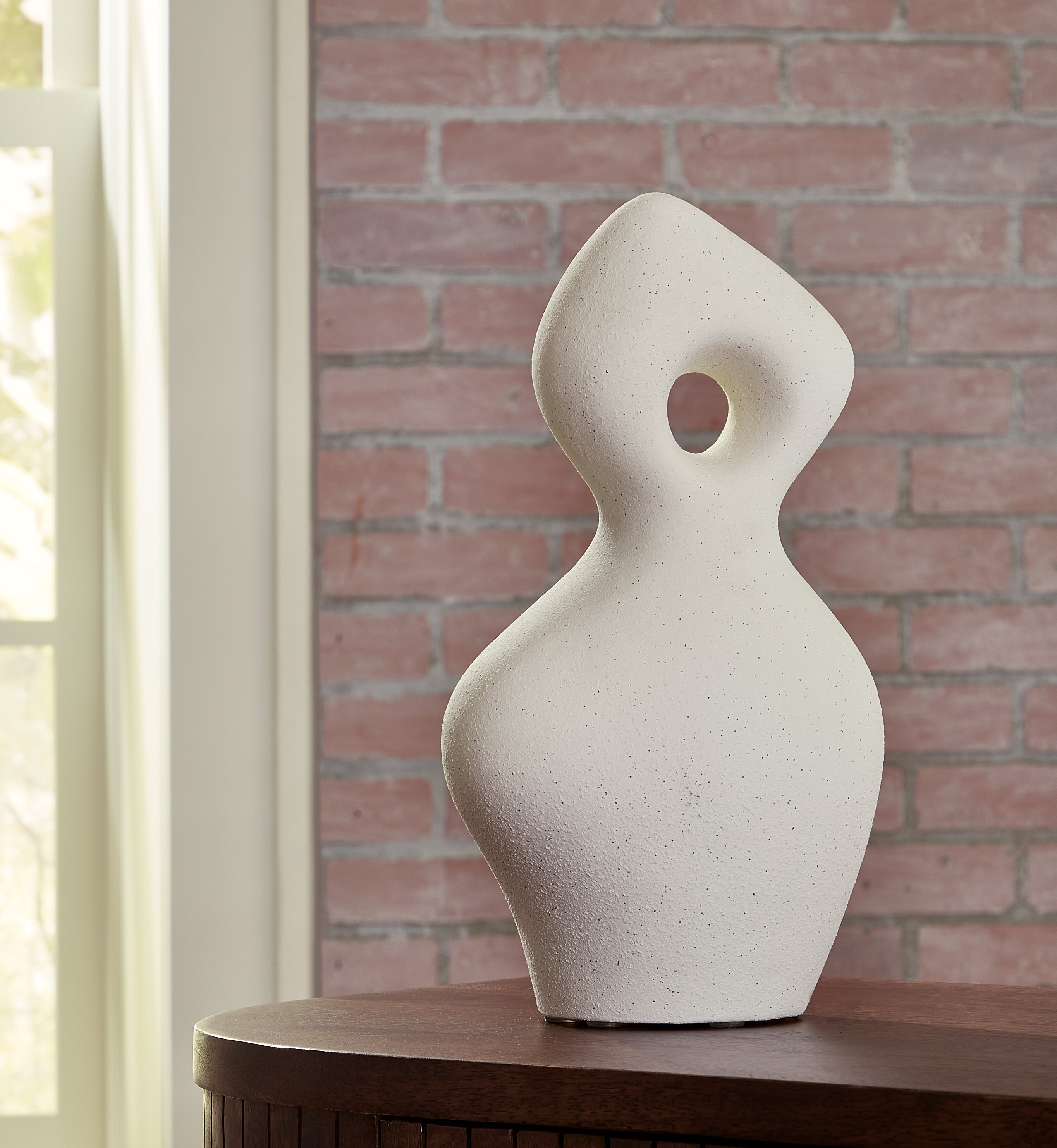 Arthrow Ceramic Sculpture Set β Off White Sanded Finish (Set of 2)