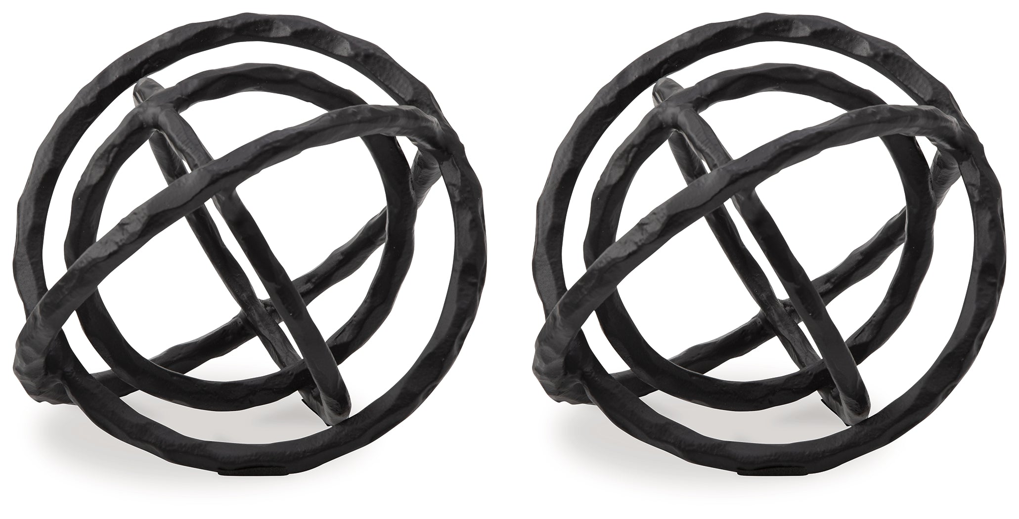 Barlee Black Interlocking Metal Sculptures – Set of 2