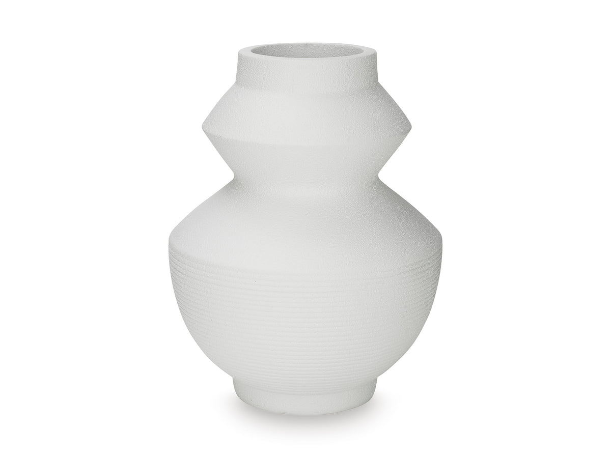 Naveen Polyresin Vase – White