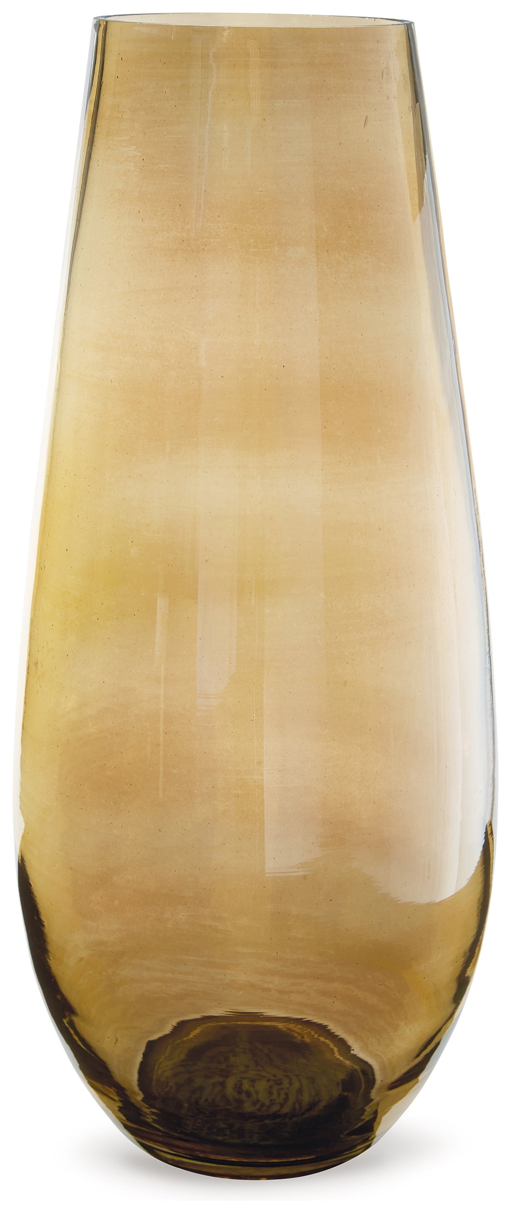 Rhettman Large Glass Vase in Amber Finish