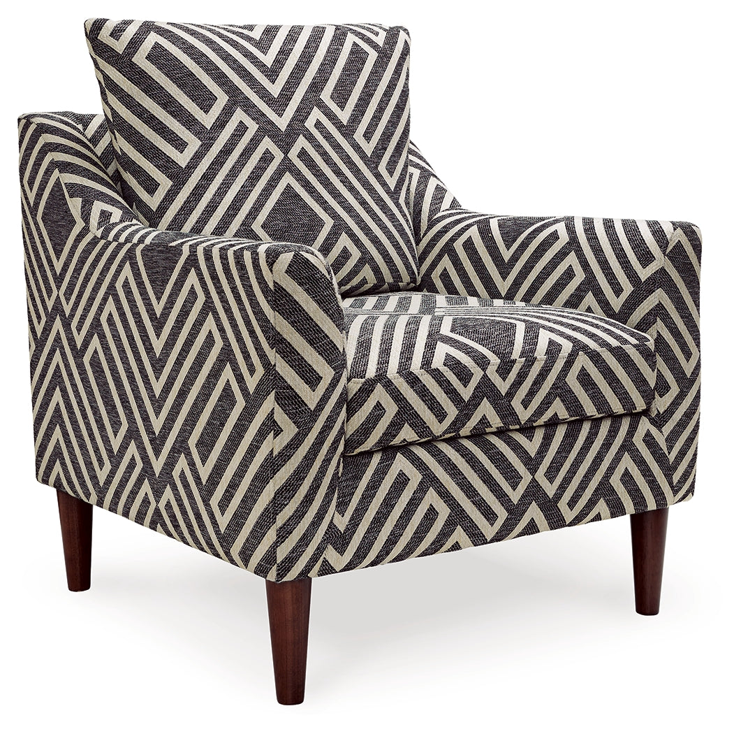 Morrilton Next-Gen Nuvella Fabric Accent Chair – Natural/Charcoal