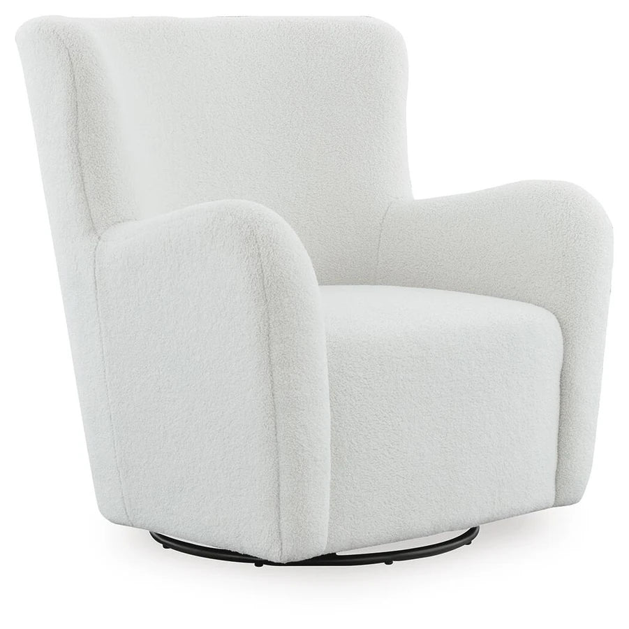 Rowenburg Swivel Glider Accent Chair – Cream
