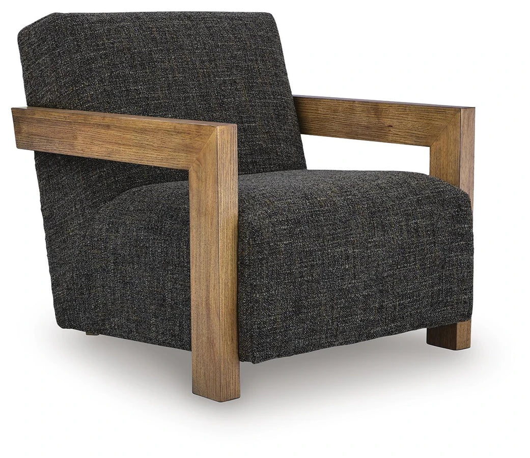 Dorney Accent Chair – Charcoal/Brown