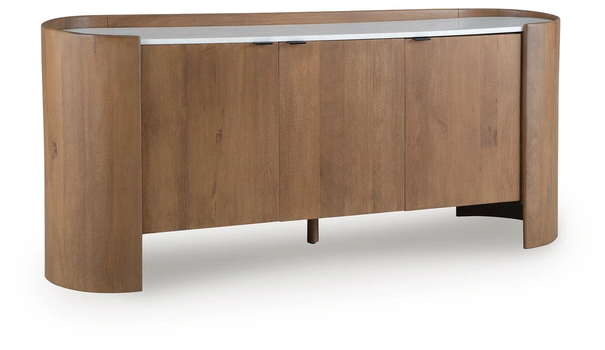 Fitzroy Accent Cabinet – Brown/White