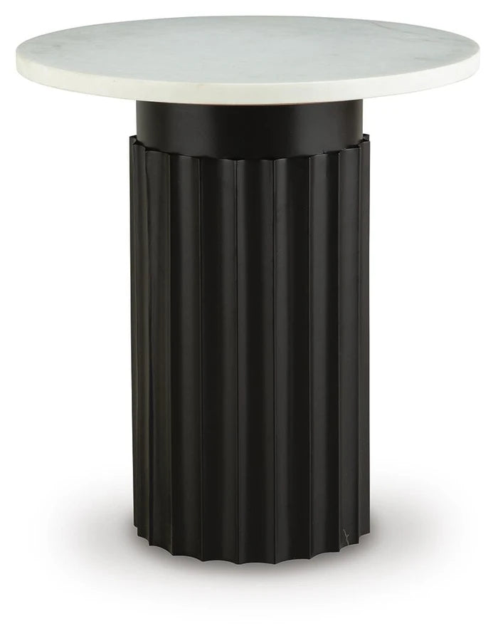 Wainstone Accent Table – Black/White