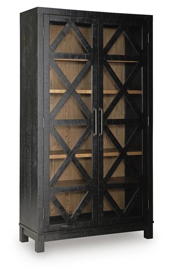 Christop Accent Cabinet – Black/Brown