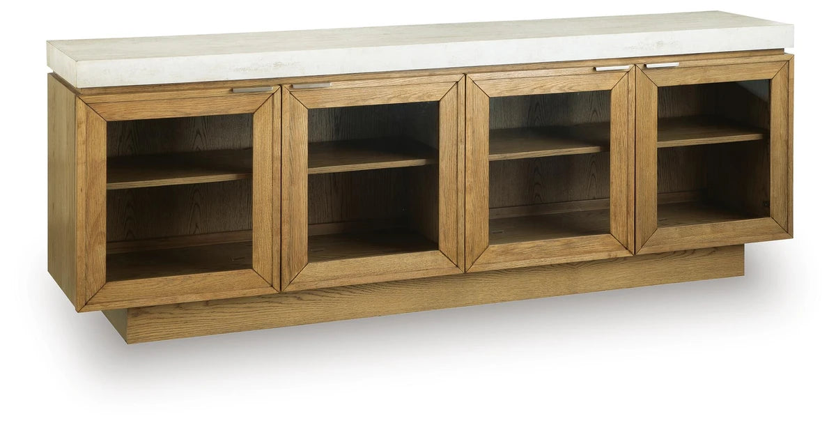 Adanworth Accent Cabinet – Light Brown/Gray