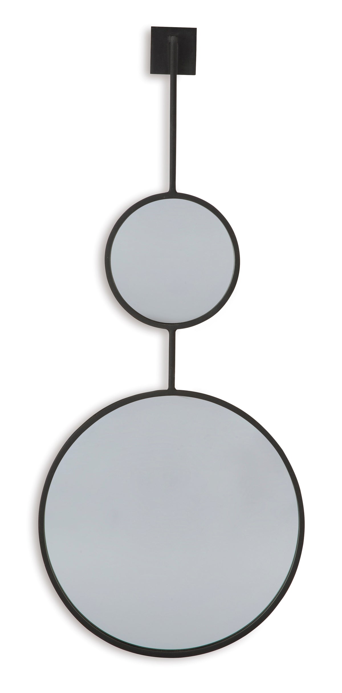 Brewer Stacked Circle Accent Mirror – Black