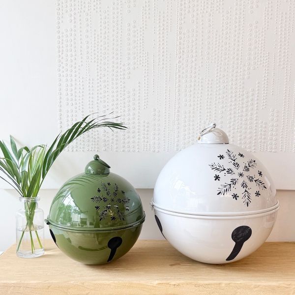 Lune Bells – Set of 2 White & Green