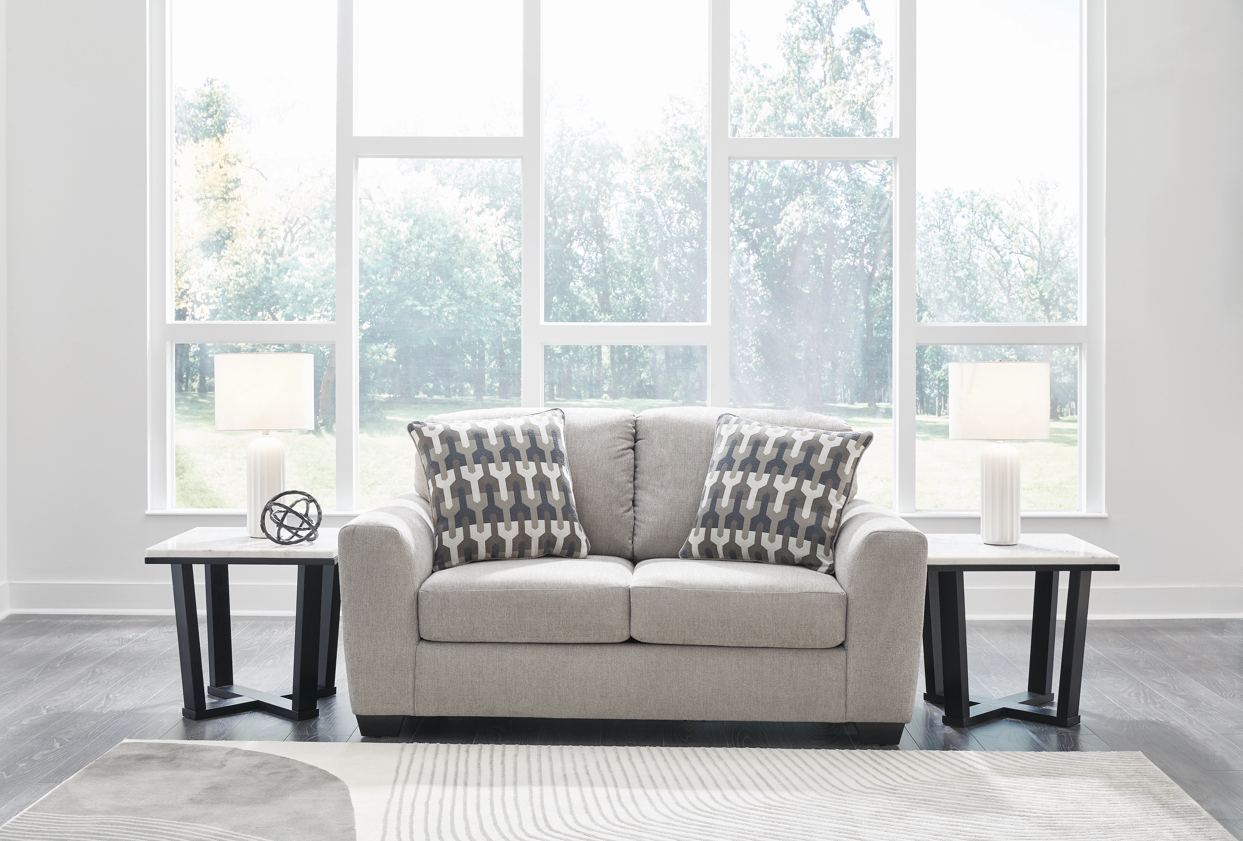Avenal Park 2 Seater Sofa in Flannel Fabric
