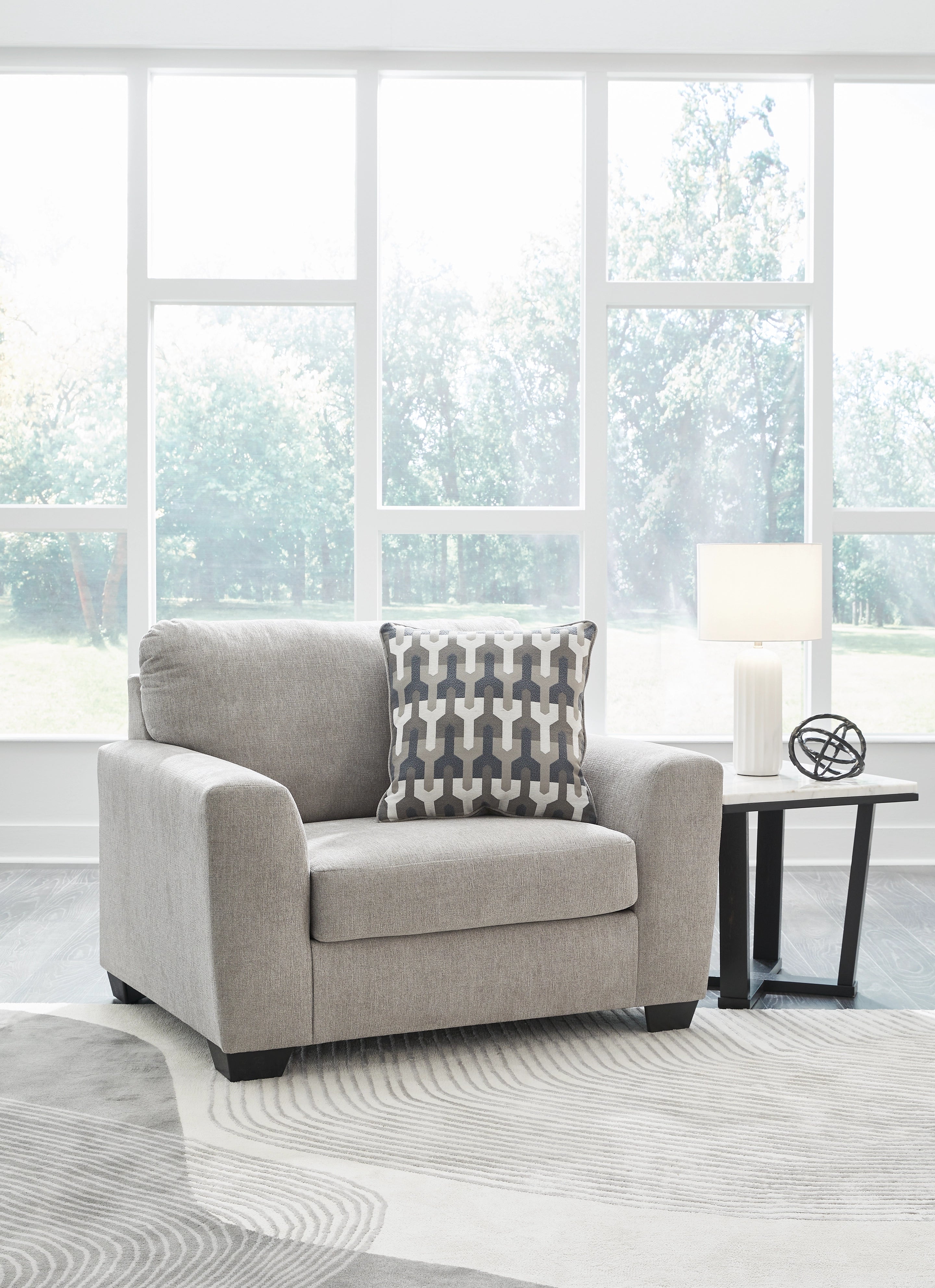 Avenal Park Oversized Sofa Chair in Flannel Fabric