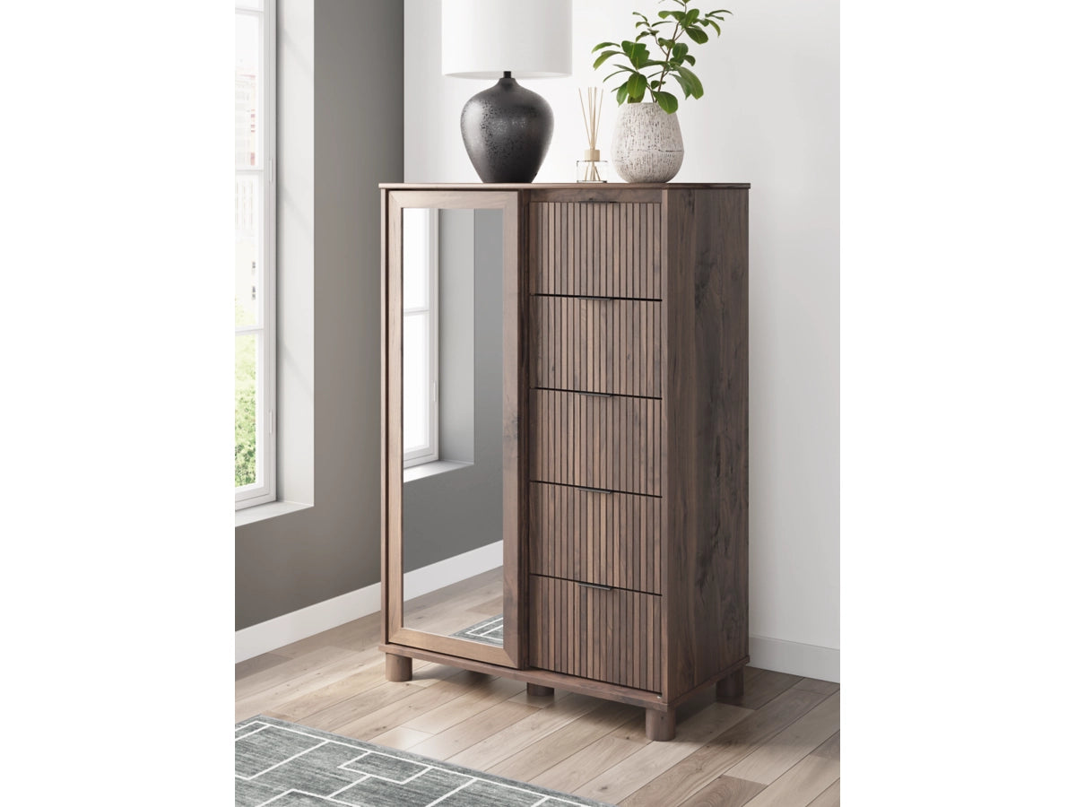 Cadmori Tallboy with Mirror – Brown