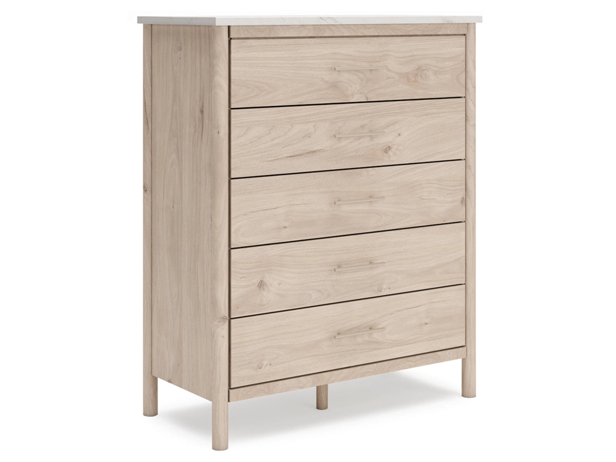 Cadmori 5 Drawer Tallboy – Natural