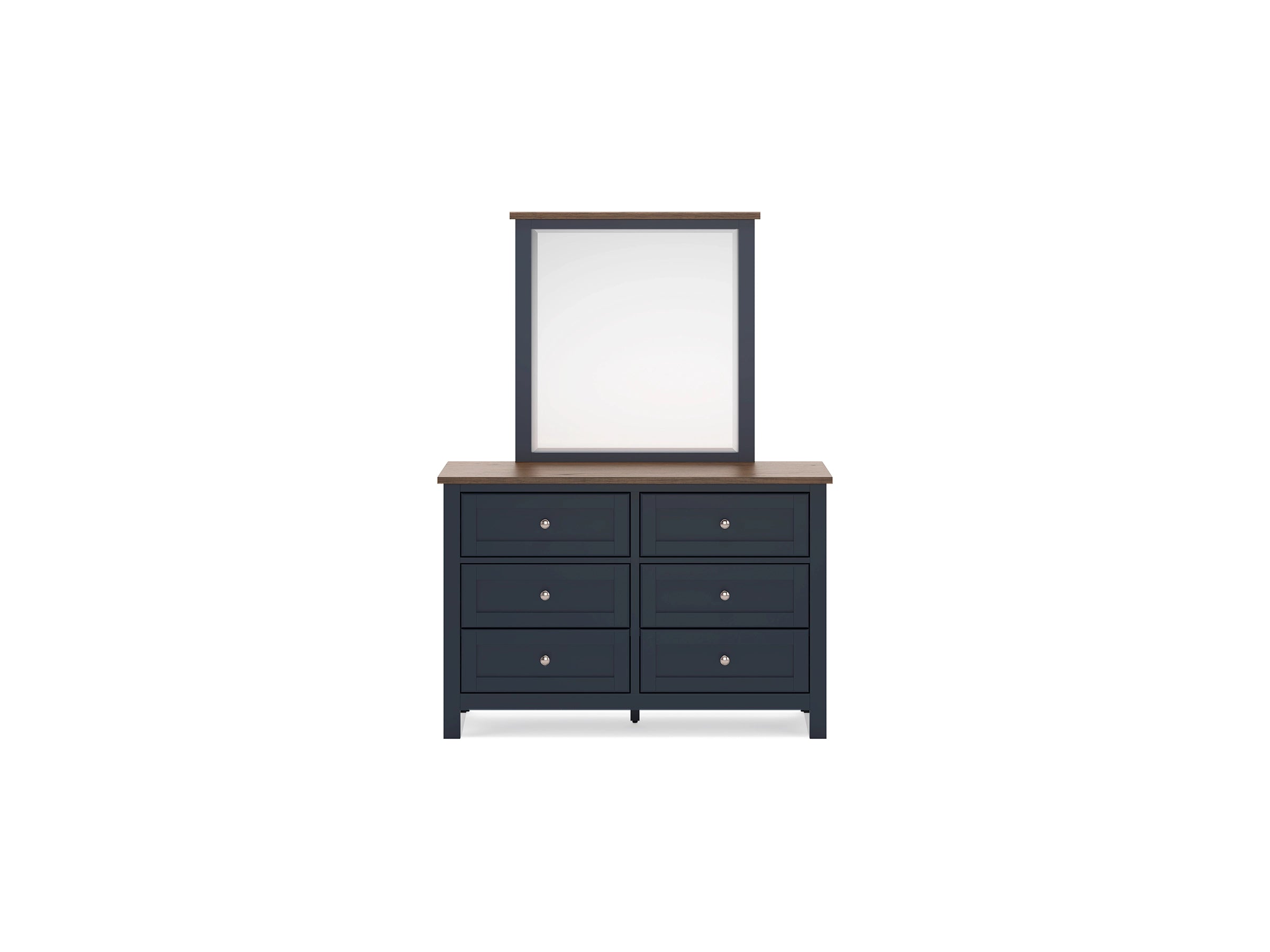 Landocken 6-Drawer Two-Tone Dresser & Mirror Set
