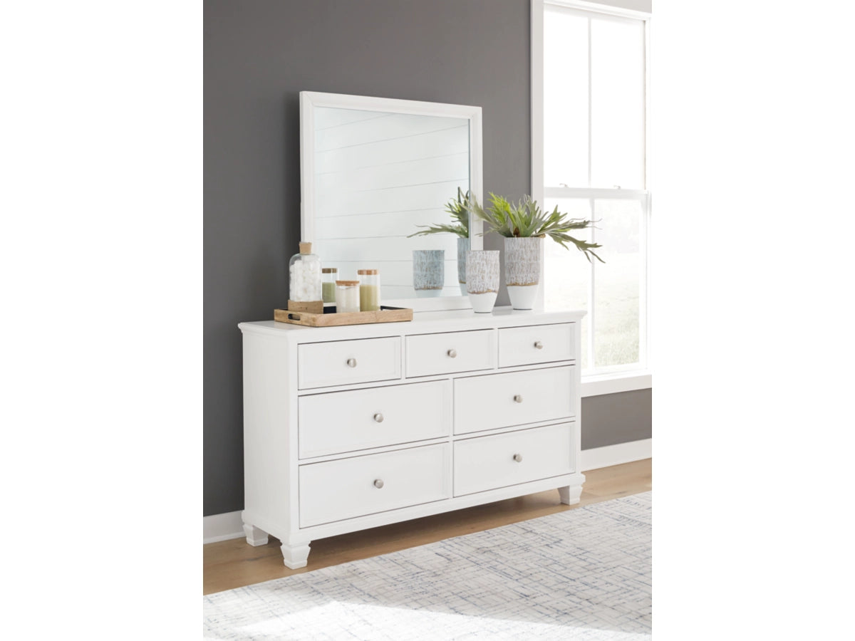 Fortman Dresser & Mirror Set – White