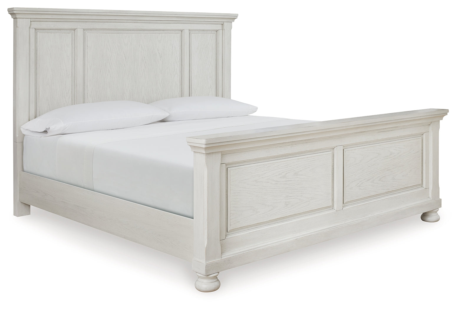 Robbinsdale Queen Panel Bed – Antique White Finish