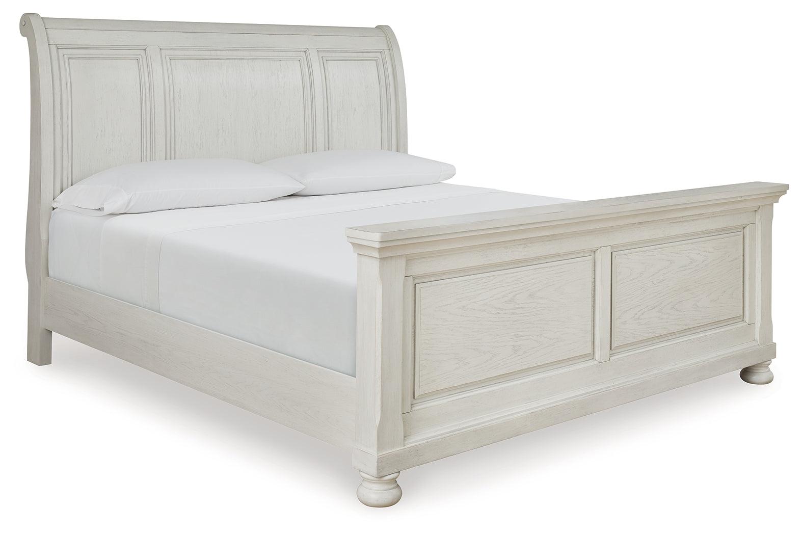Robbinsdale Queen Sleigh Bed - Antique White Finish