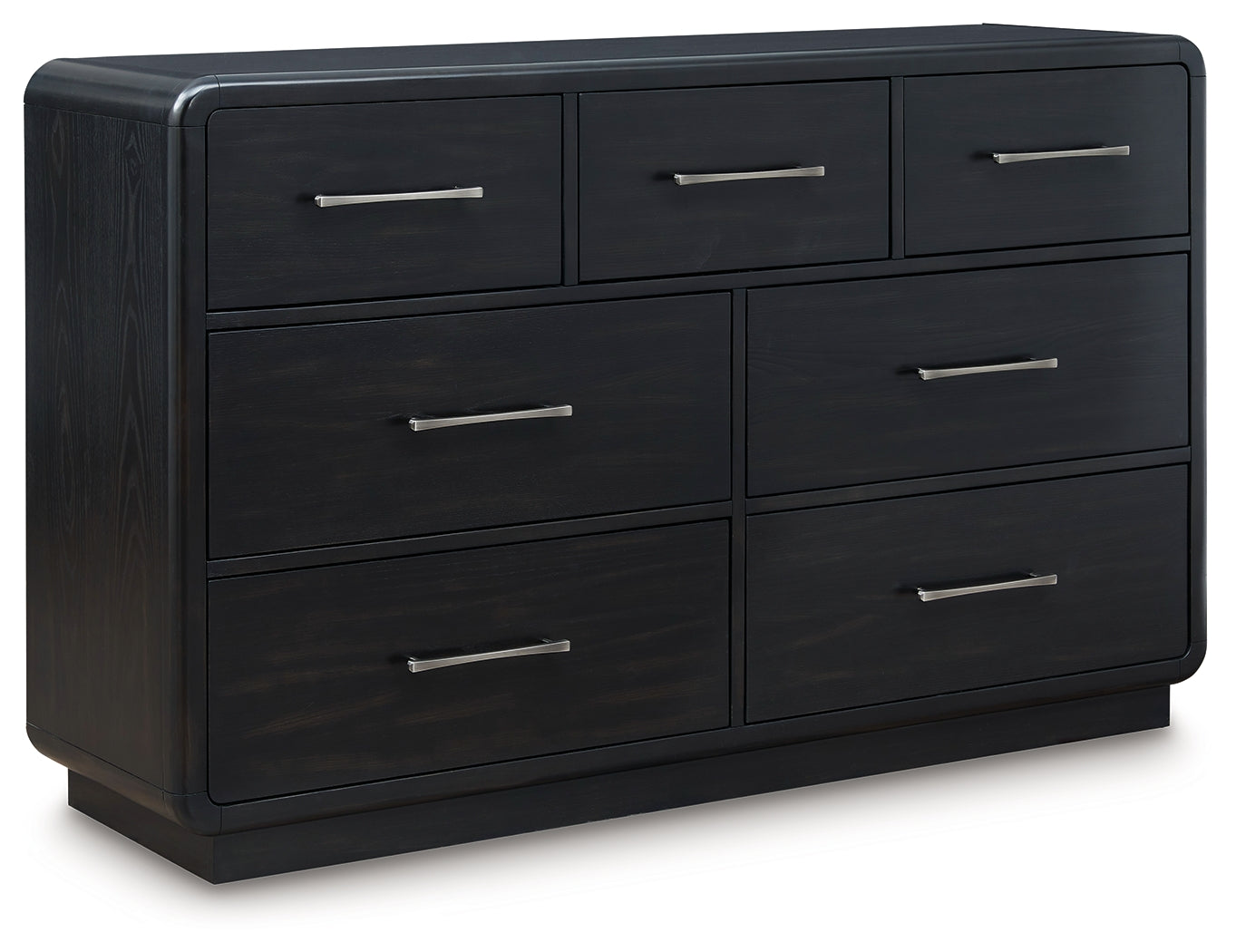 Rowanbeck 7-Drawer Dresser in Textured Black Finish