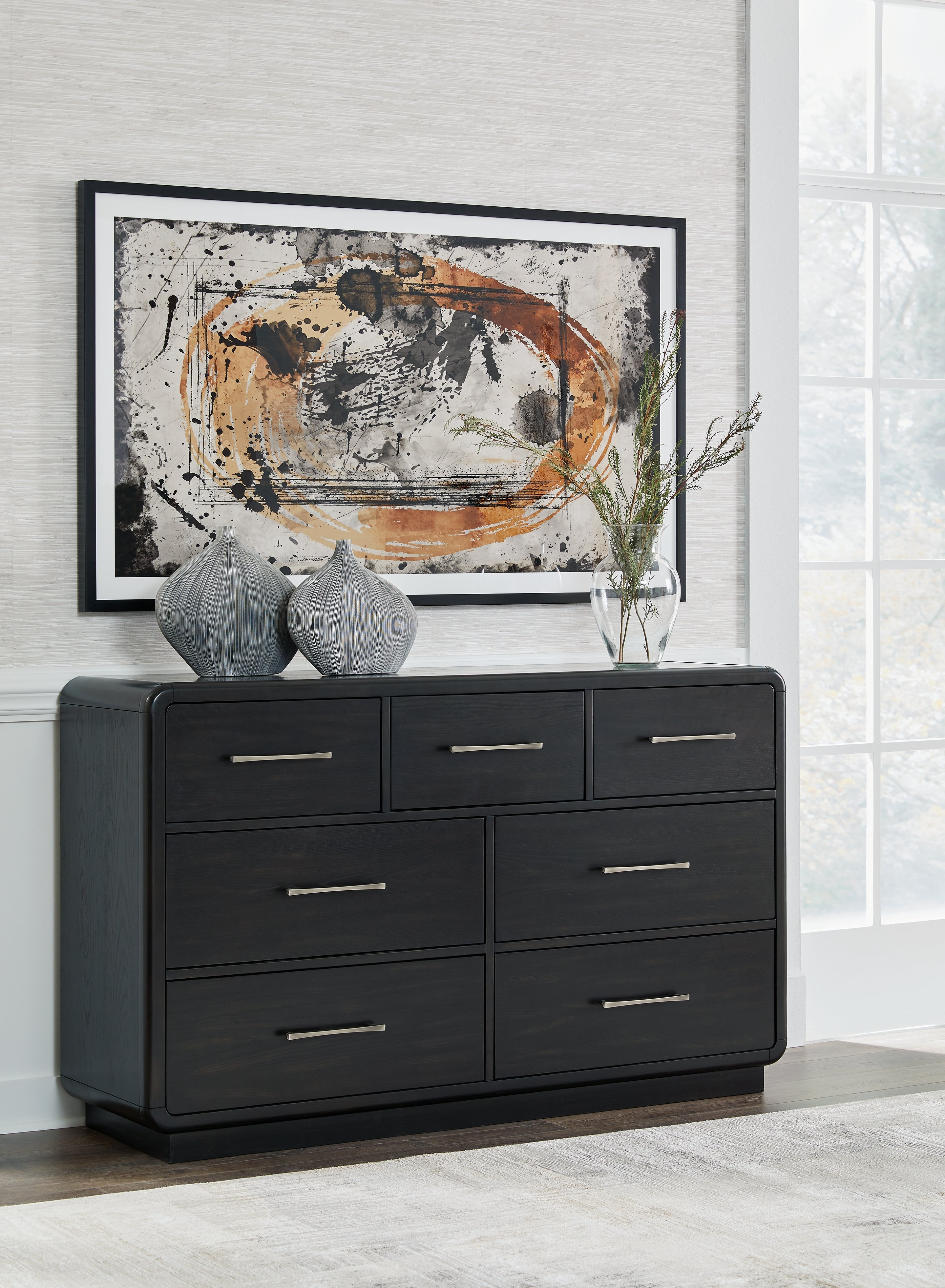 Rowanbeck Black 7-Drawer Dresser – InStyle Furniture