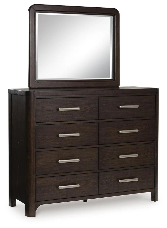 Breckington Dresser with Mirror – Dark Brown