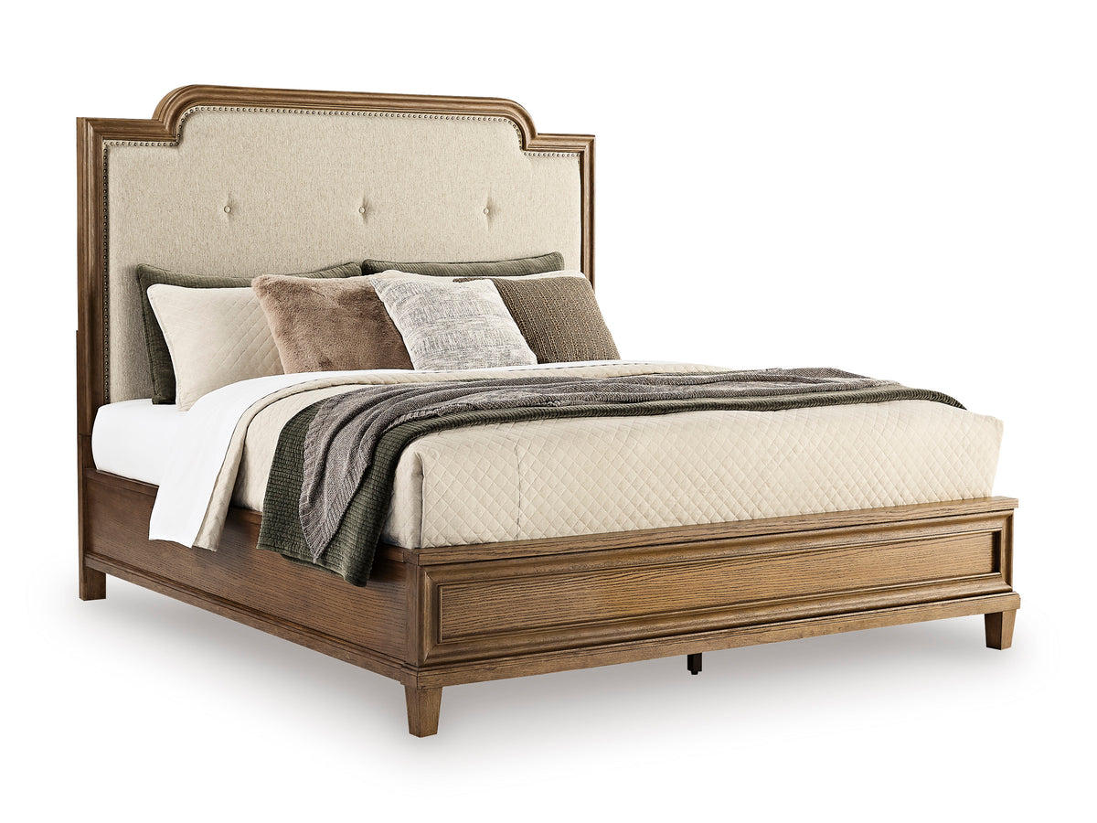 Jorlaina Upholstered Panel Bed - Brown